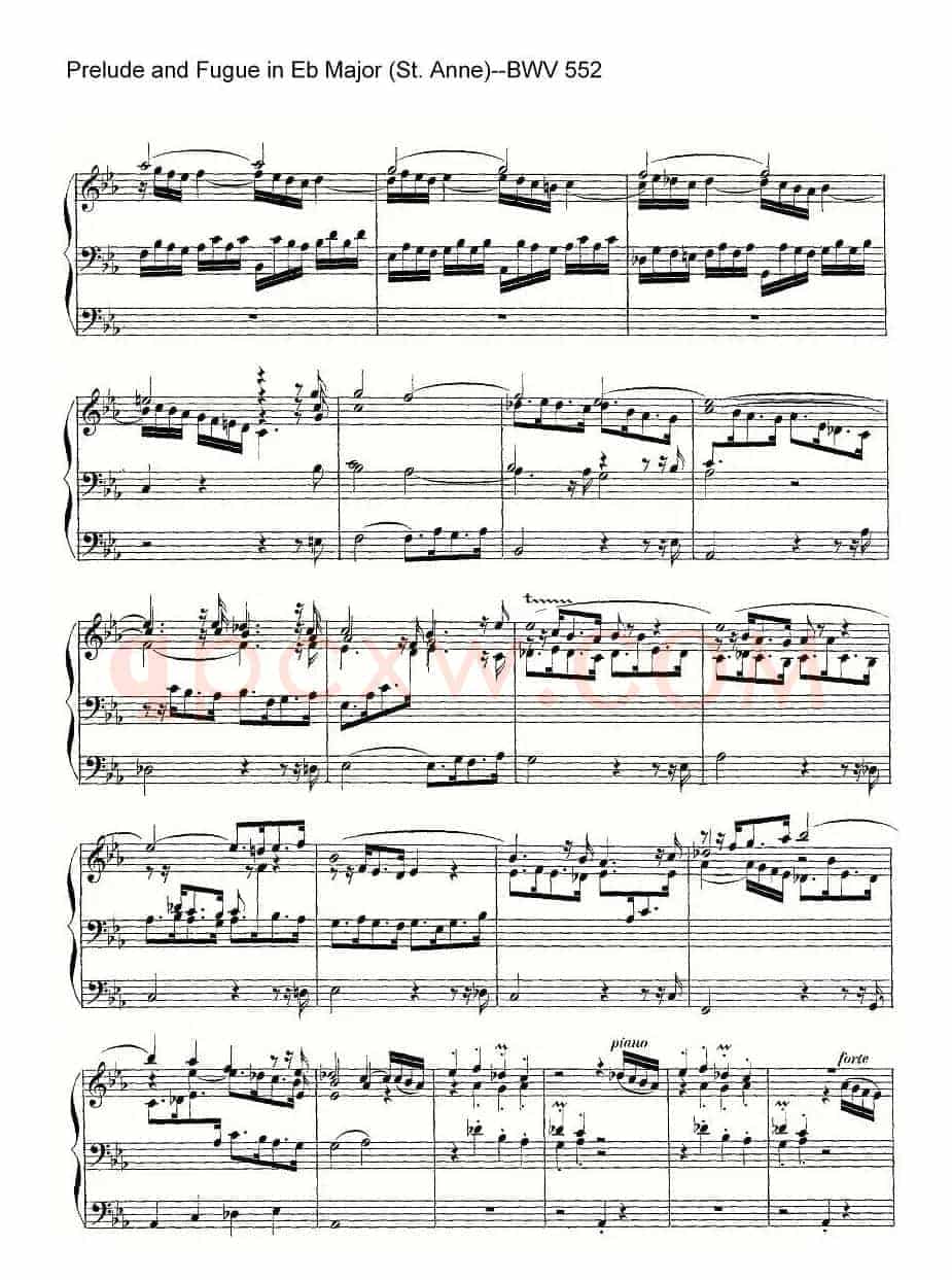 Prelude and Fugue in Eb Major (St. Anne)--BWV 552(管风琴)