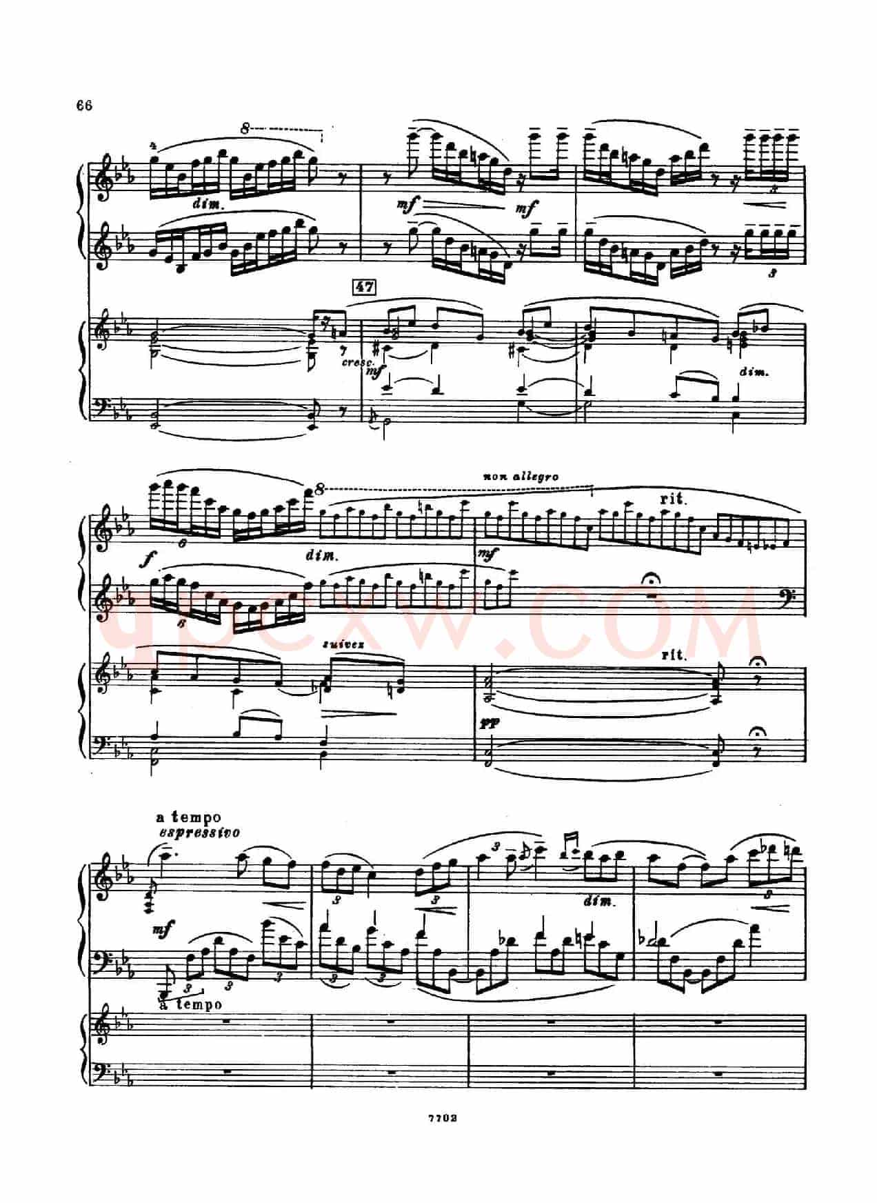升f小调第一钢琴协奏曲 Op.1(双钢琴版)
