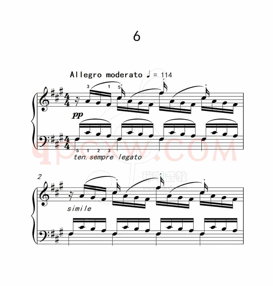练习曲 6（克拉莫钢琴练习曲60首）