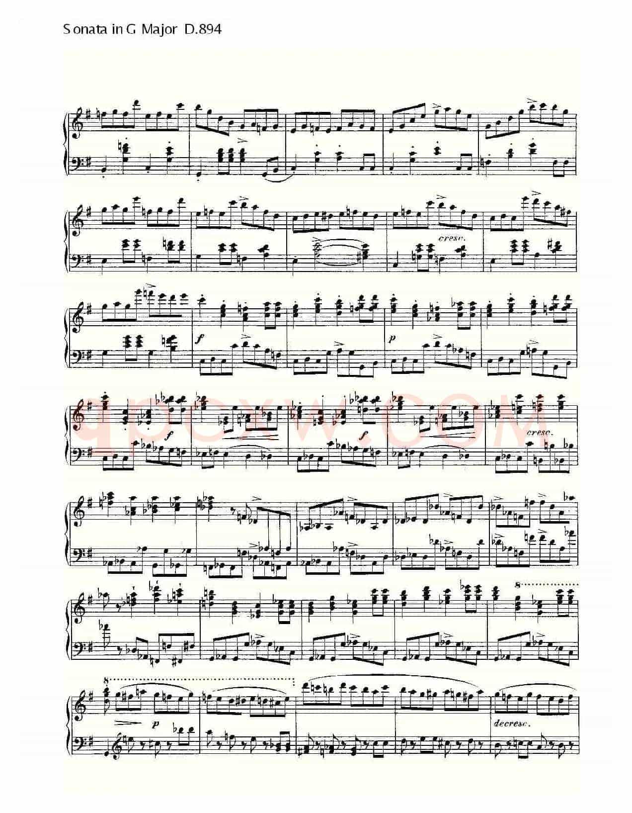 Sonata in G Major D.894(G大调奏鸣曲 D.894)