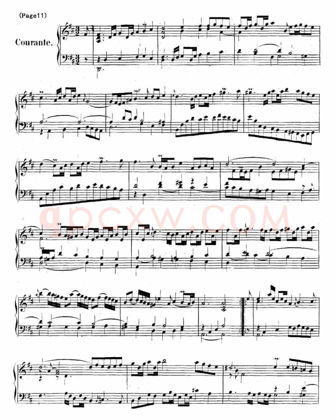 帕蒂塔6首德国组曲（No.4 D大调 巴赫 Partita D Major BWV 828）