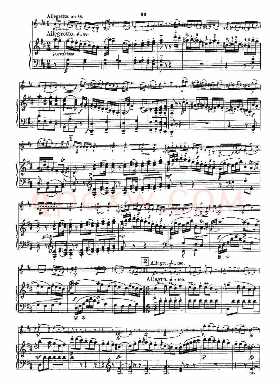 Mozart - Violin Sonata No.3, KV. 306（第三小提琴奏鸣曲）