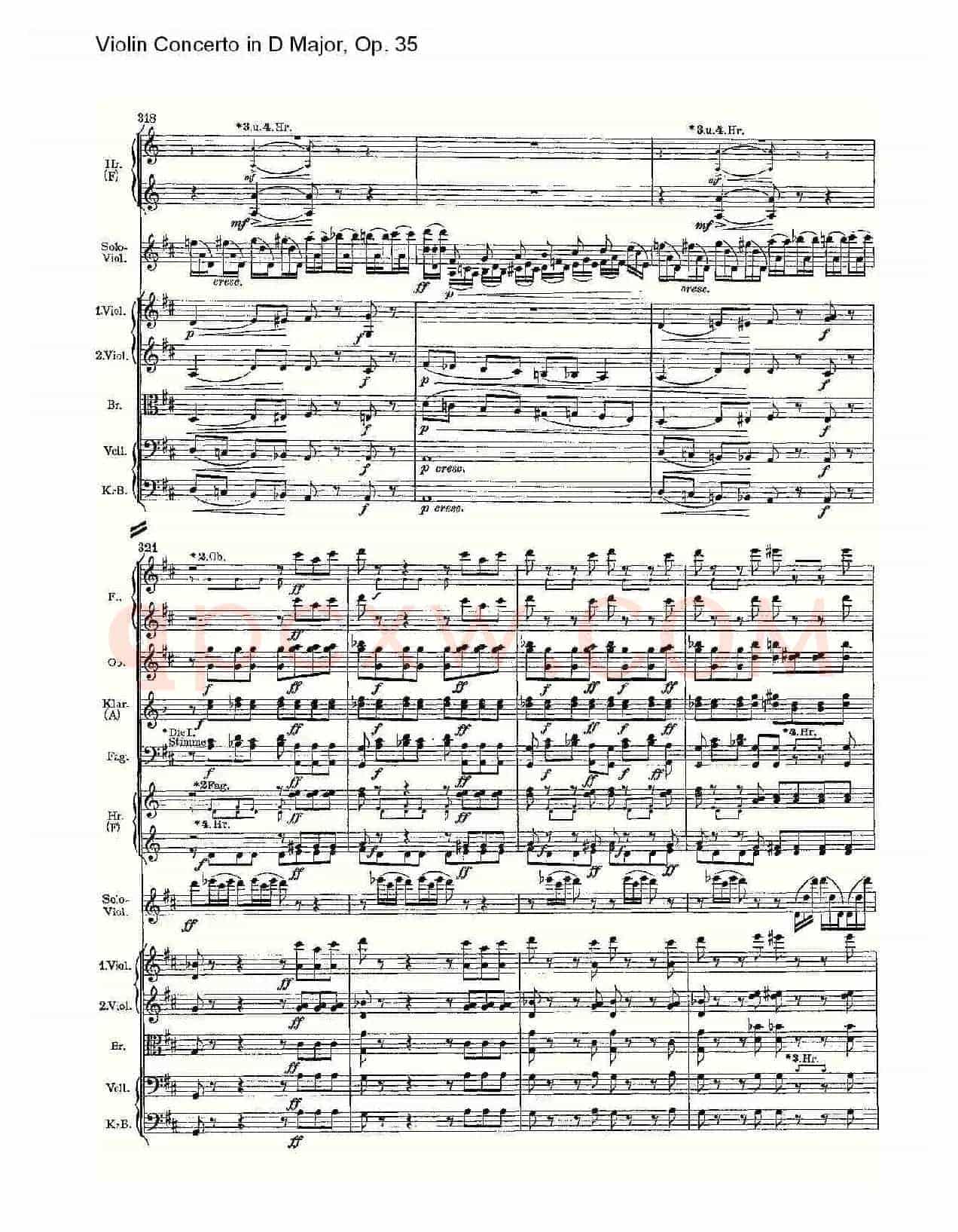 D大调小提琴协奏曲, Op.35第一乐章（二）