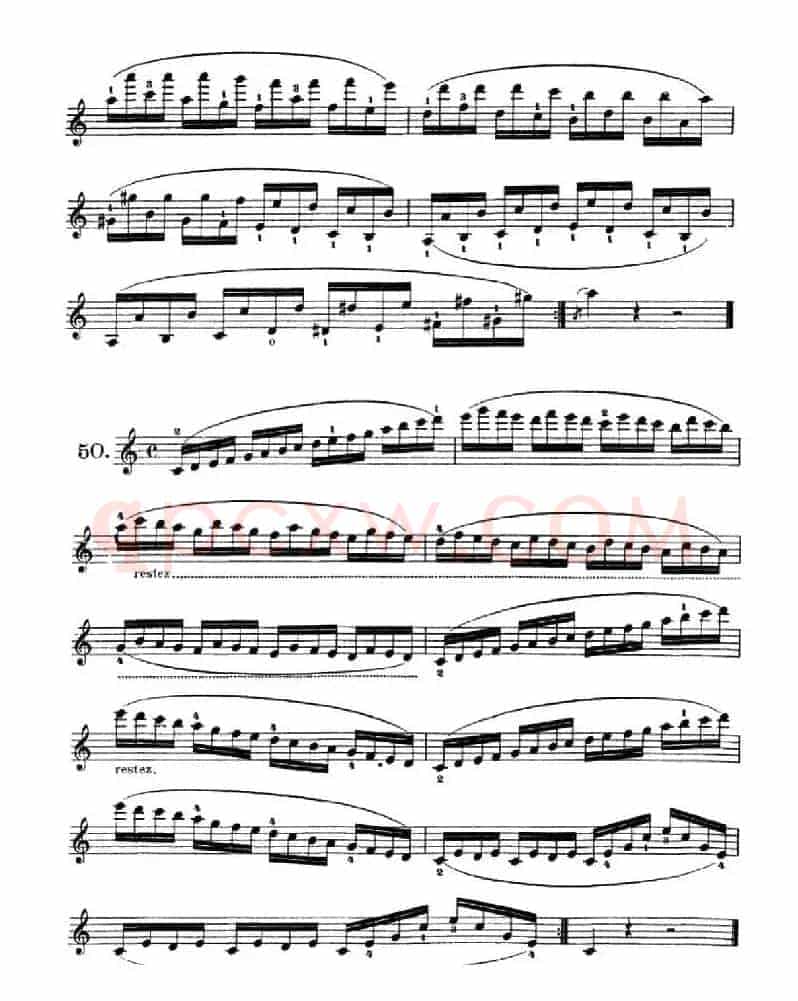 School of Mechanism, Op. 74（小提琴技巧练习47——50）