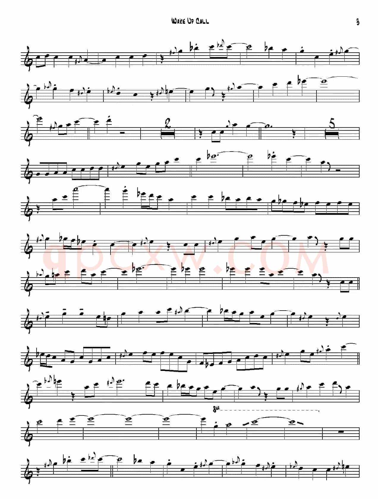 Wake Up Call（中音萨克斯）