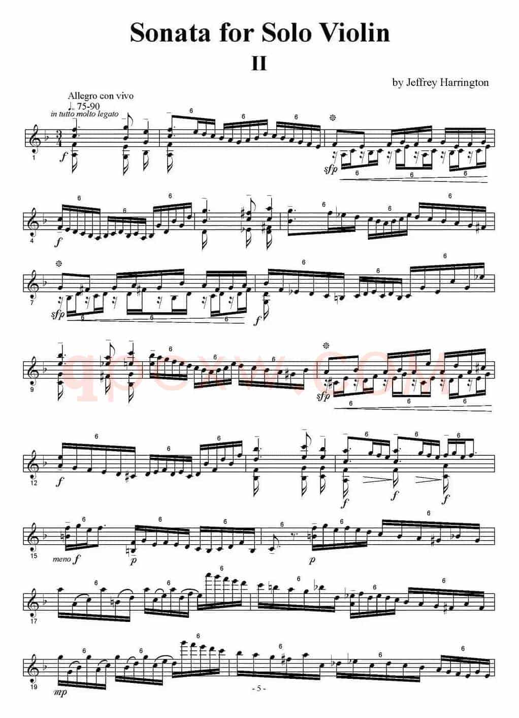 Sonata for Solo violin（小提琴奏鸣曲、II）