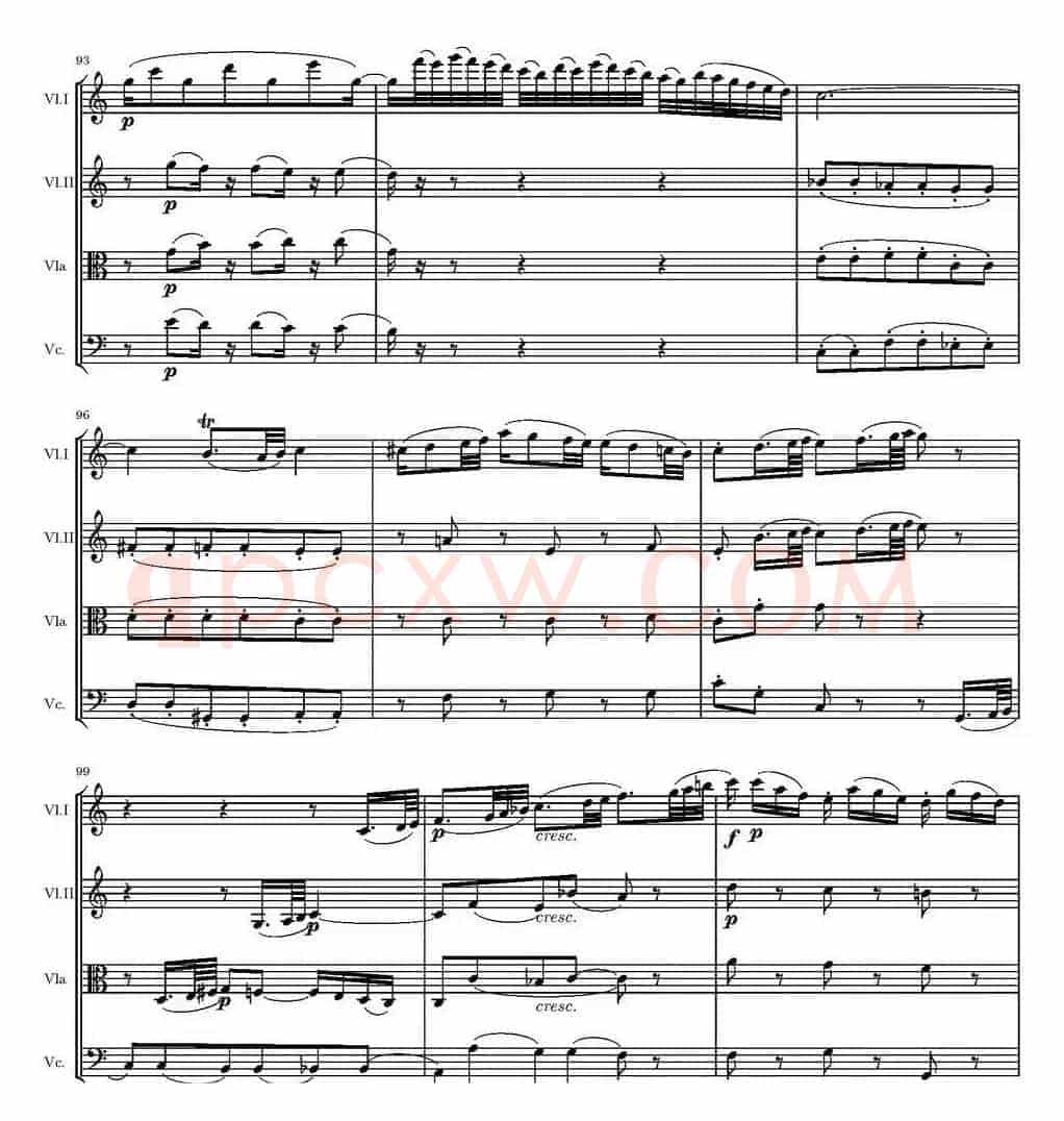 String Quartet KV.387（G大调弦乐四重奏）