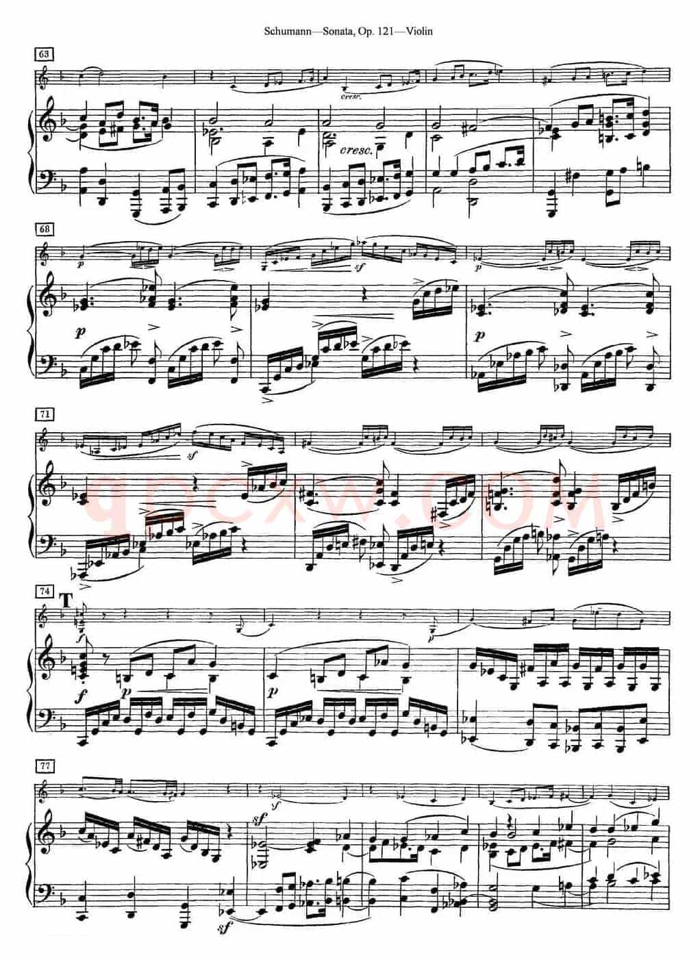 Violin Sonata Op.121（小提琴+钢琴伴奏）