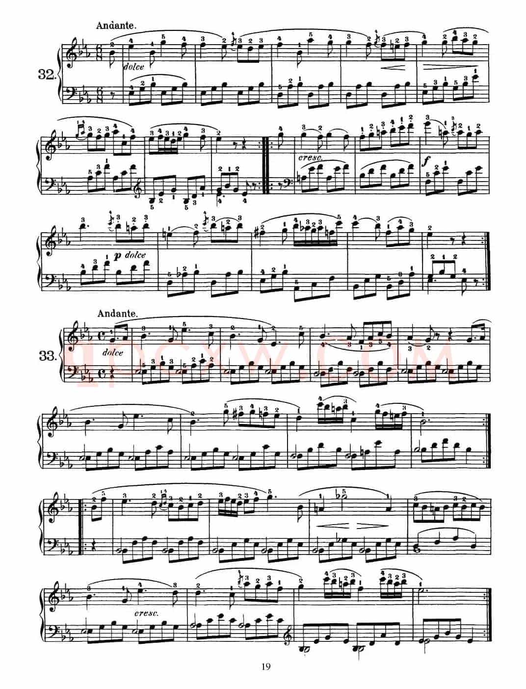 One Hundred and Ten Easy and Progressive Exercises Op.453(车尔尼110首简易练习曲 31——40)