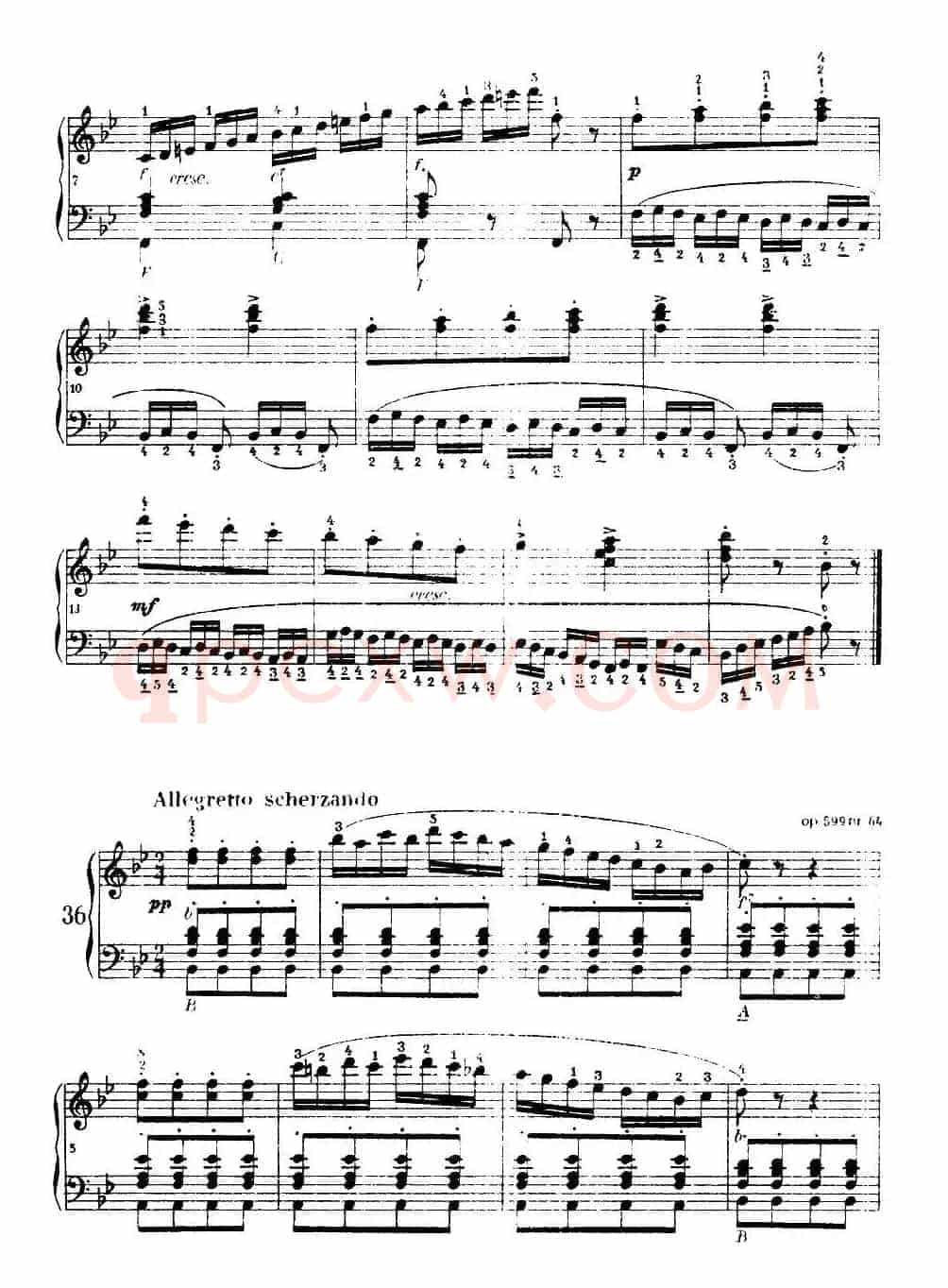 《车尔尼手风琴练习曲集》第Ⅰ册（第22—36首）