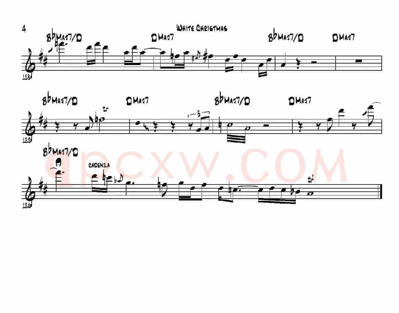 White Christmas（次中音萨克斯）