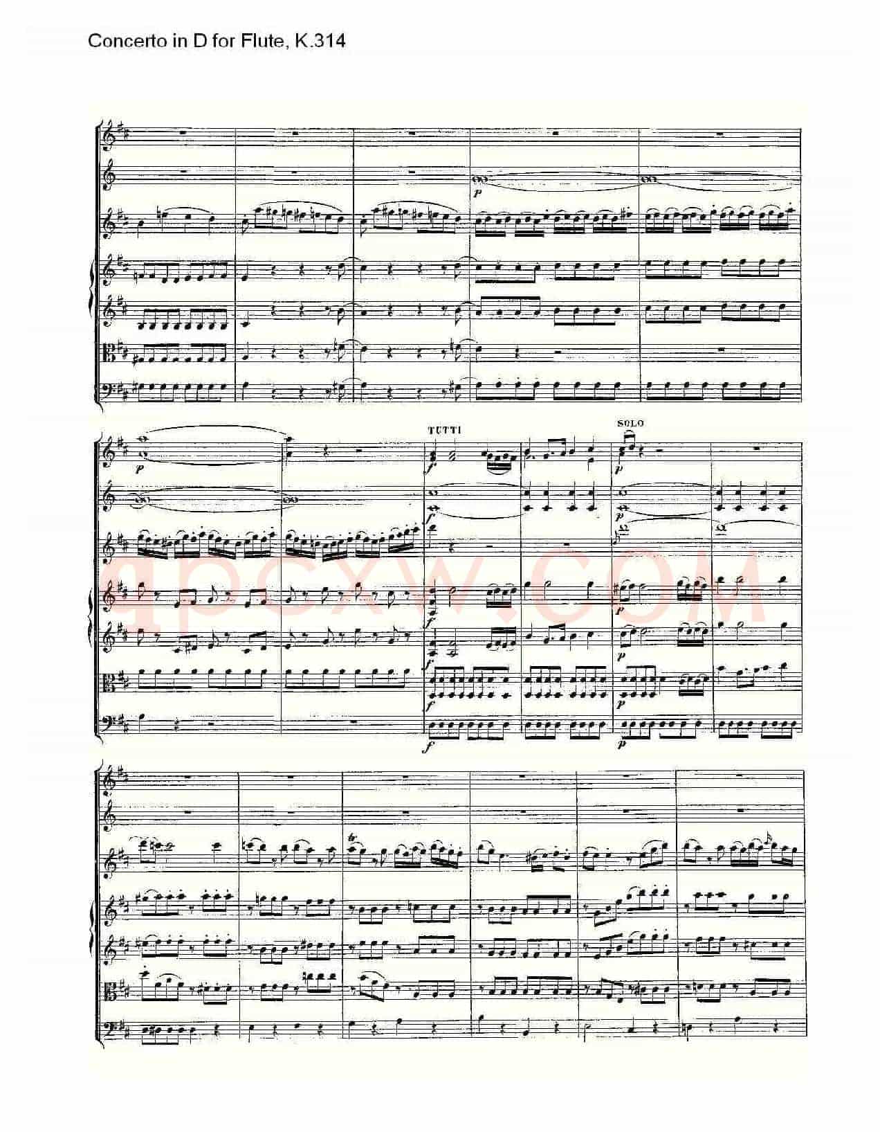 Concerto in D for Flute, K.314（D调长笛协奏曲, K.314）
