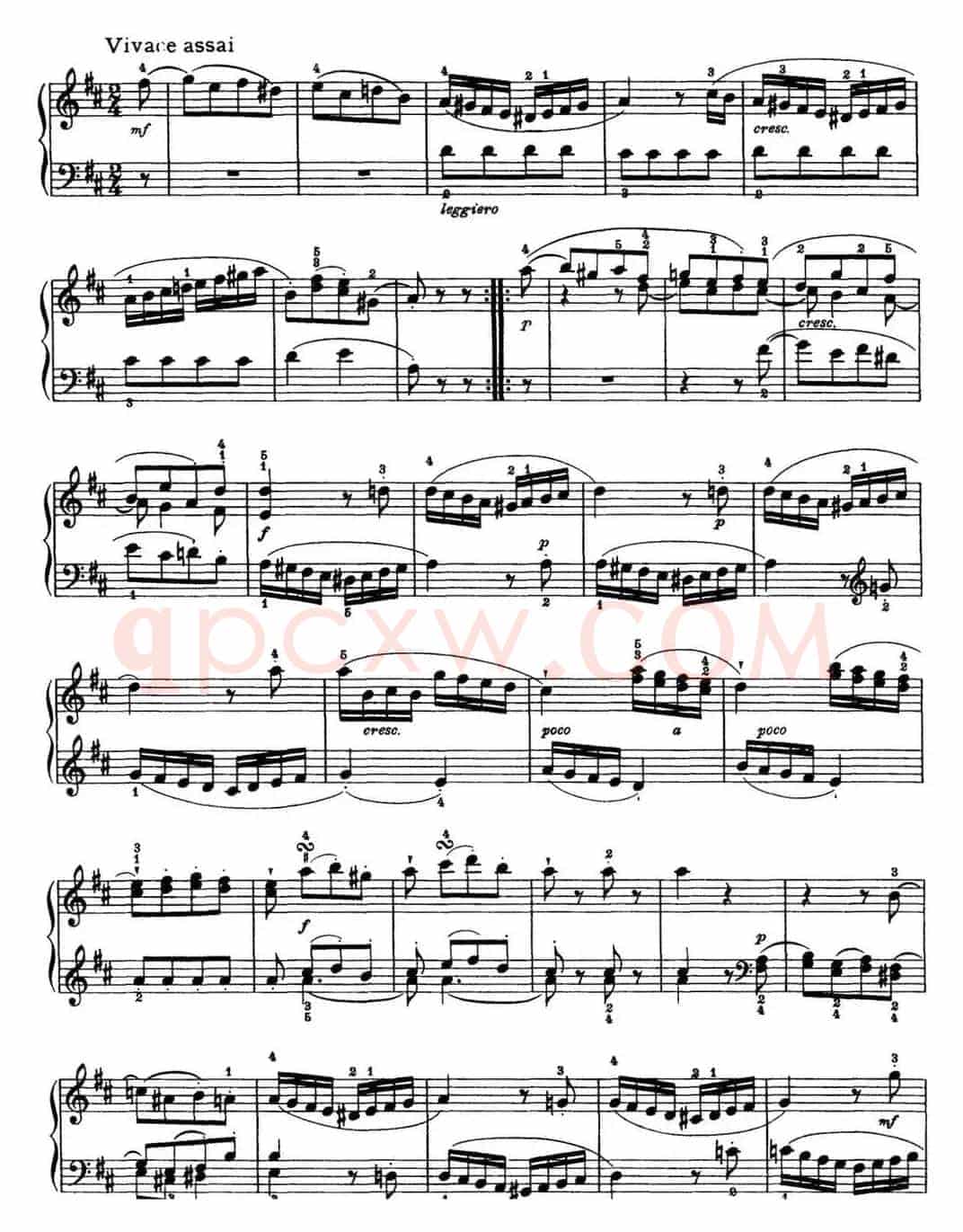 海顿 钢琴奏鸣曲 Hob XVI 42 in D major