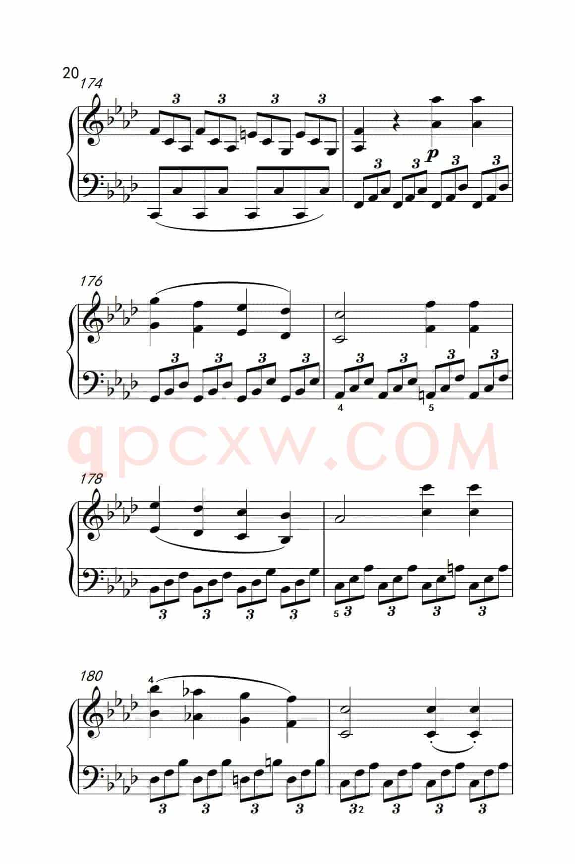 奏鸣曲 Opus 2 Nr.1 第四乐章（贝多芬奏鸣曲集 1）