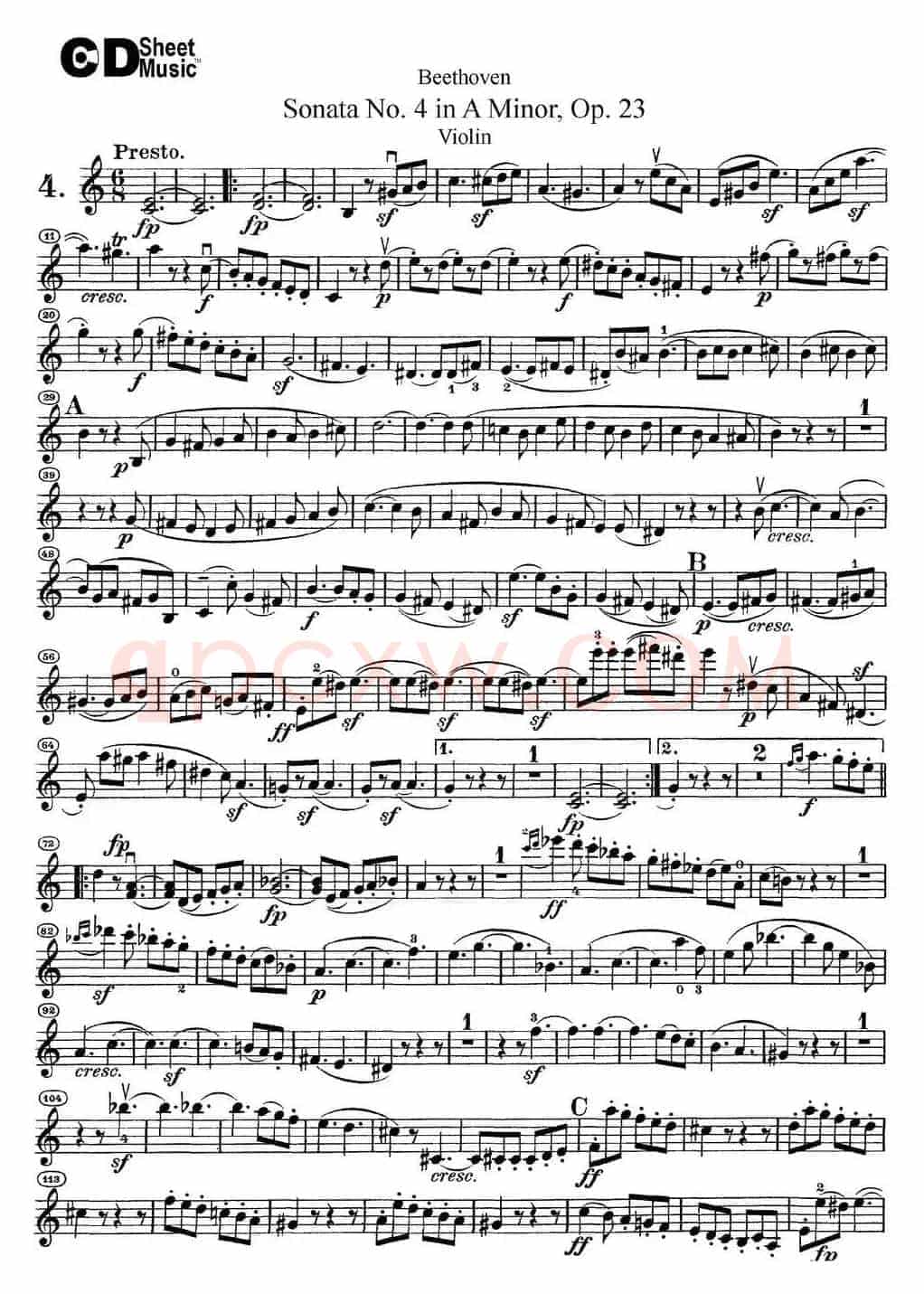 Violin Sonata No.4 in A Minor Op.23
