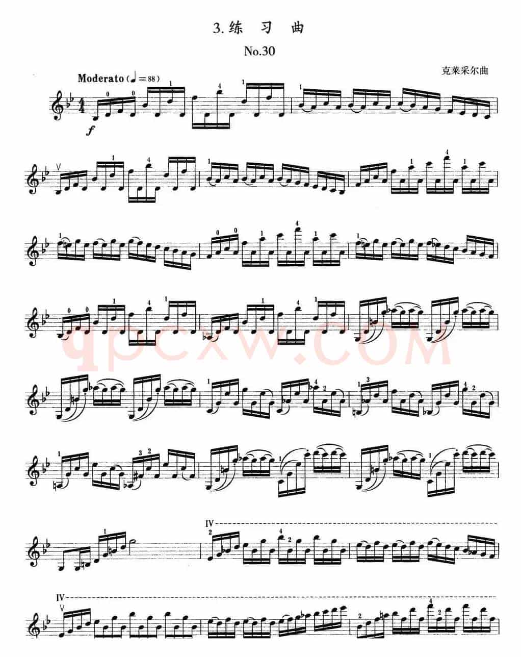 小提琴考级第七级：练习曲（6首）