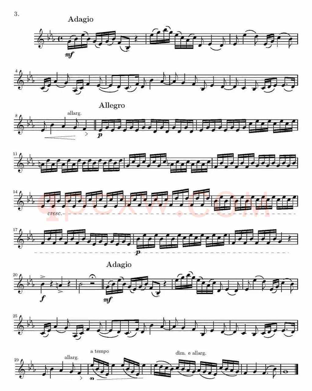 Op.6 VIII. Concerto Grosso（大协奏曲）（四重奏第一小提琴分谱）
