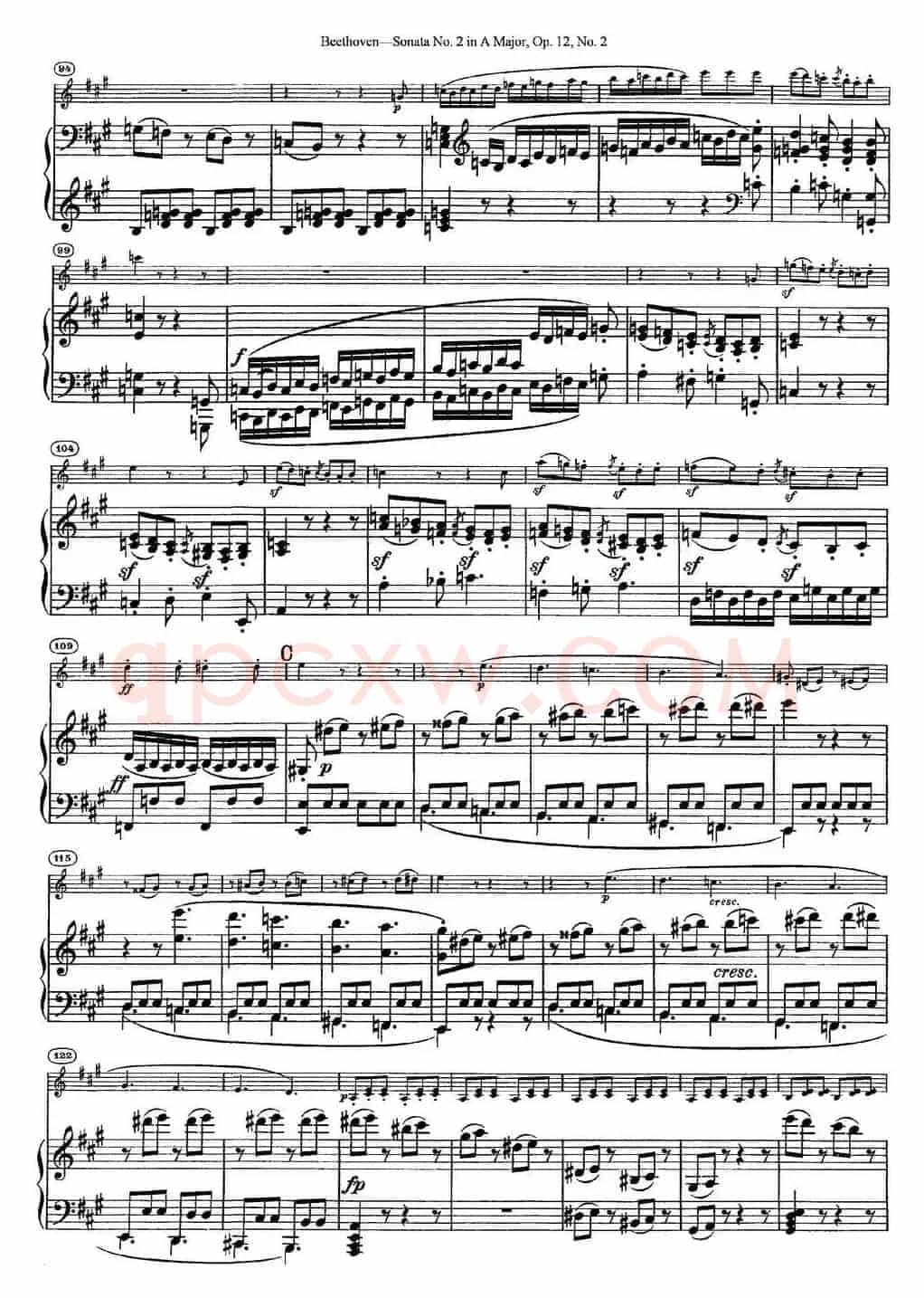 Violin Sonata No.2 in A Major Op.12 No.2（小提琴+钢琴伴奏）