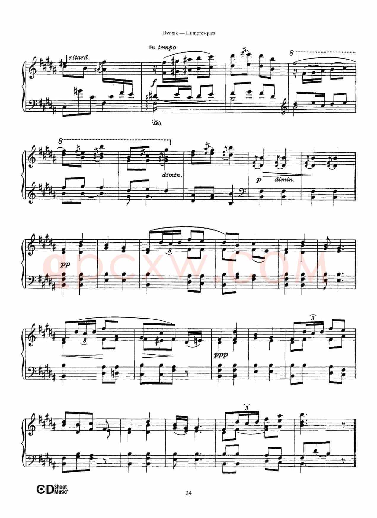 8 Humoresques Op.101（8首幽默曲·6）