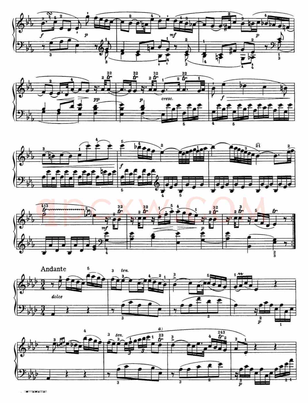 海顿 钢琴奏鸣曲 Hob XVI 45 Divertimento Eb major