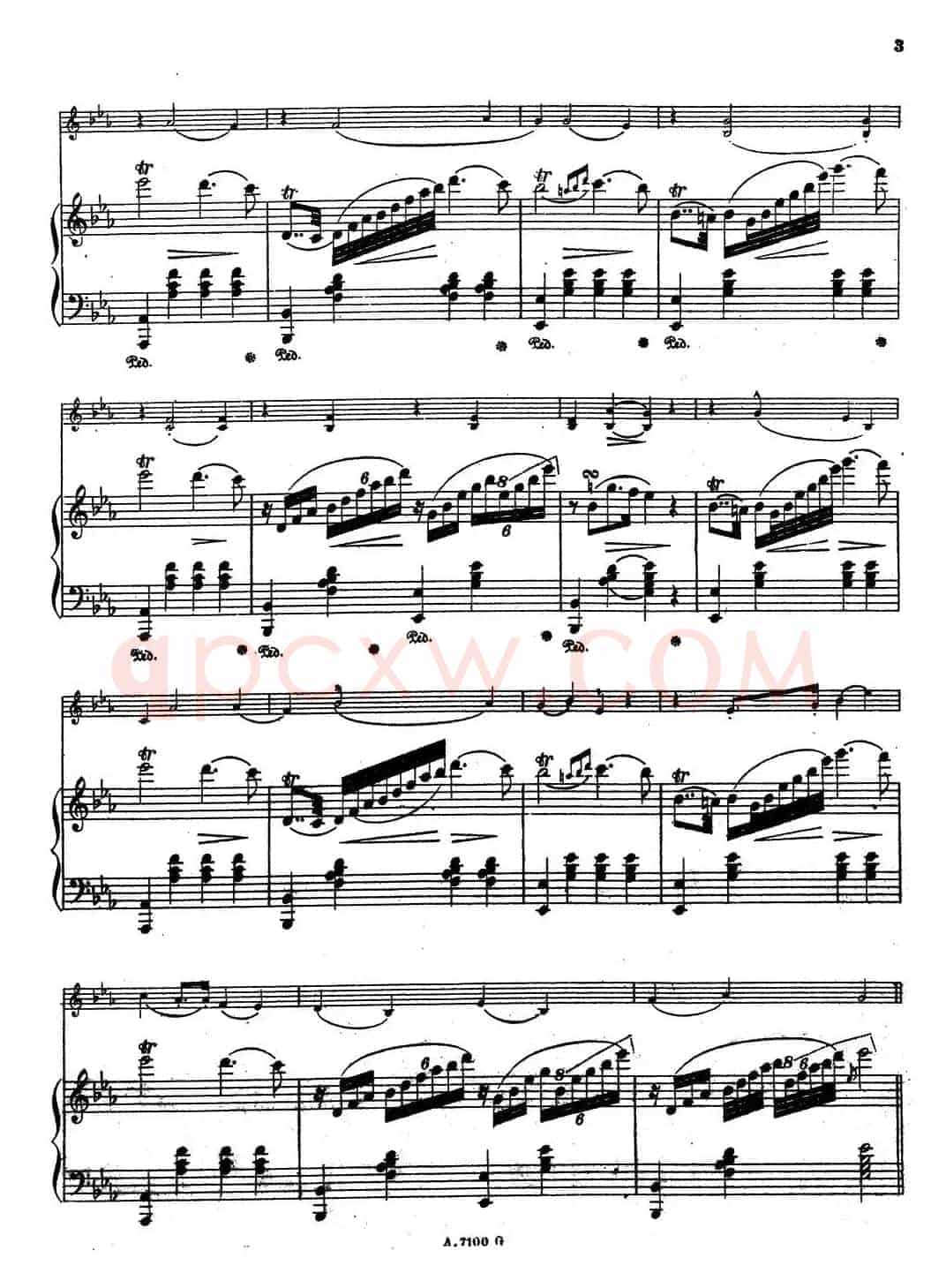 LA PRIERE D'UNE VIERGE(少女的祈祷)(小提琴+钢琴伴奏)