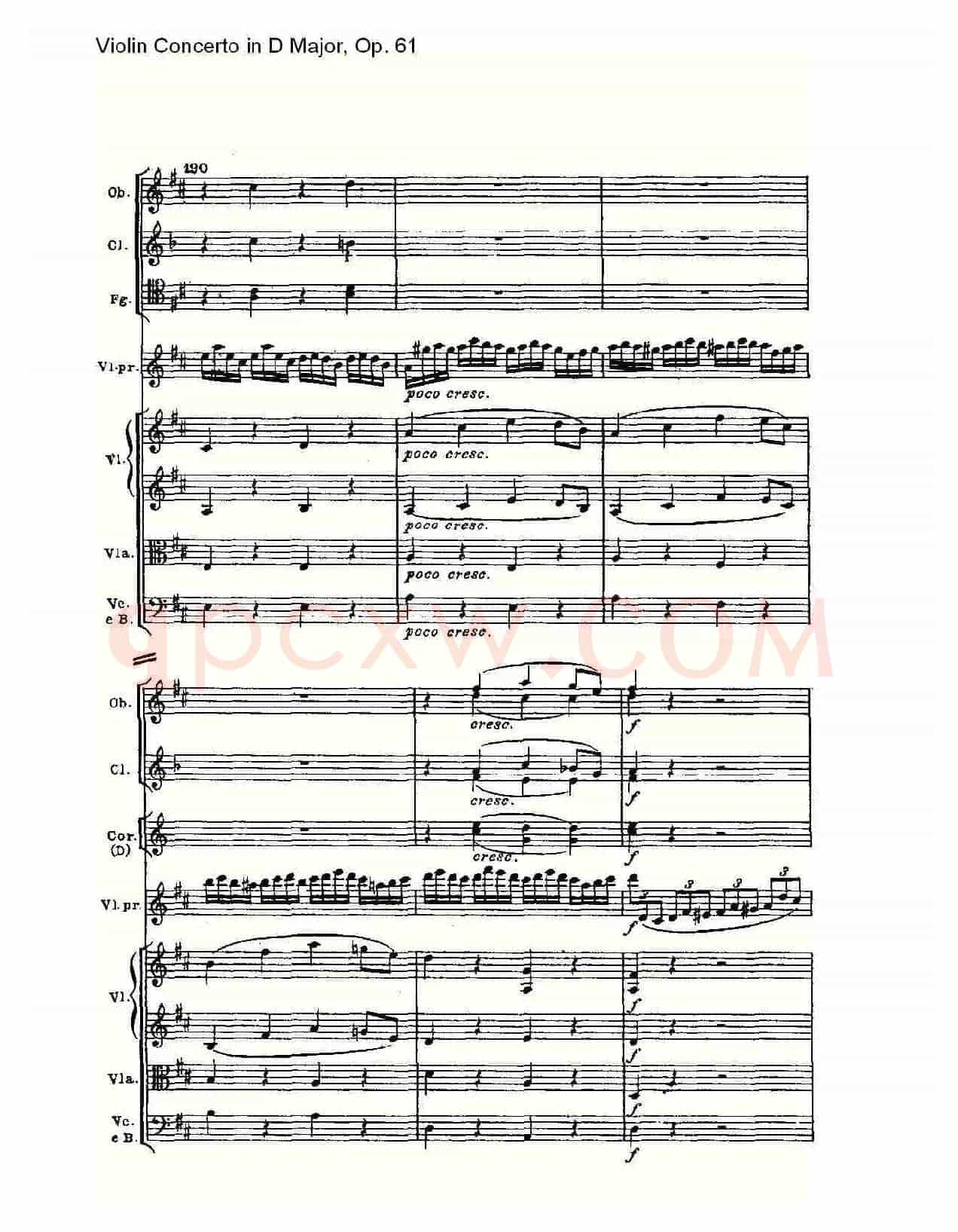 D大调小提琴协奏曲 Op.61第一乐章（一）