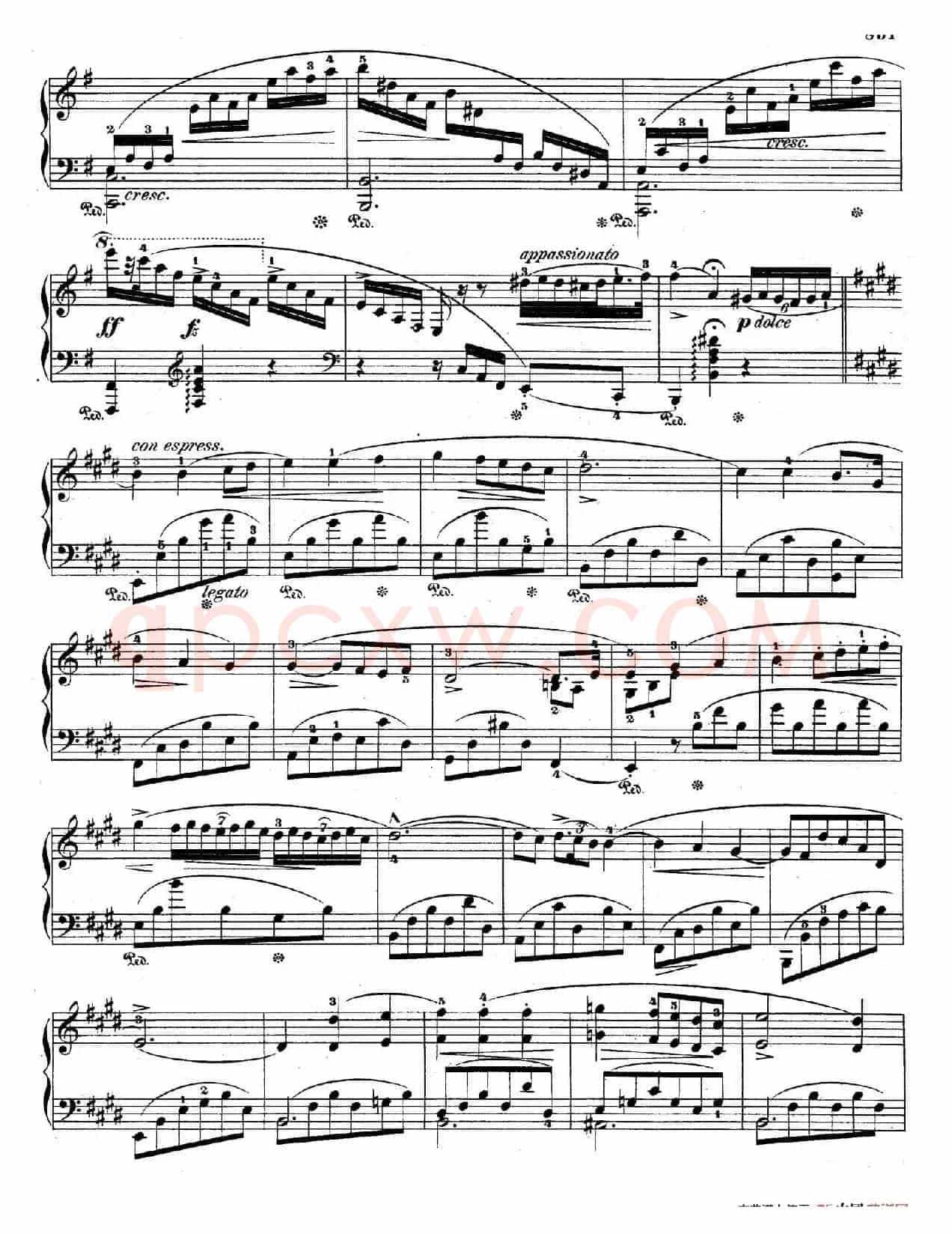 e小调第一钢琴协奏曲 Op.11(钢琴独奏版·第一乐章)