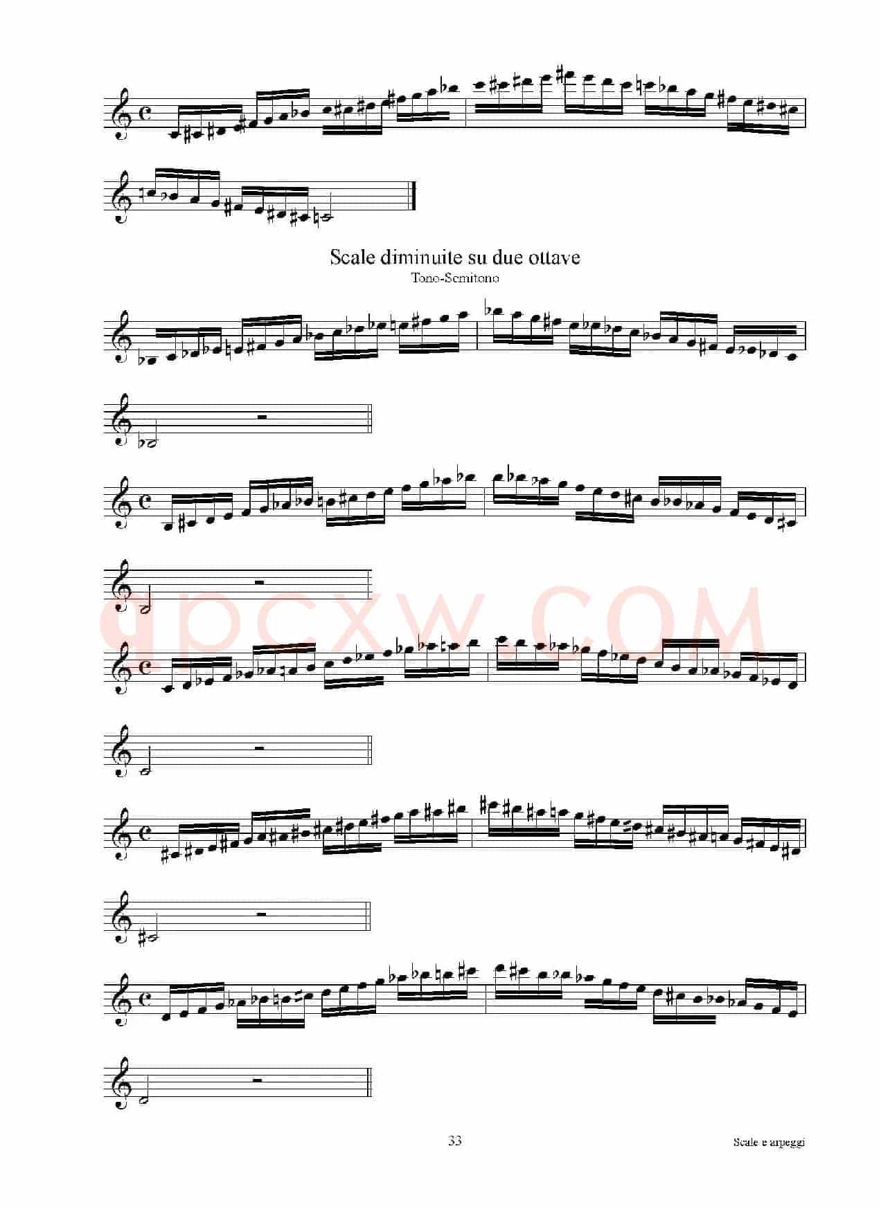 实用的萨克斯音阶练习曲集（P31——46）
