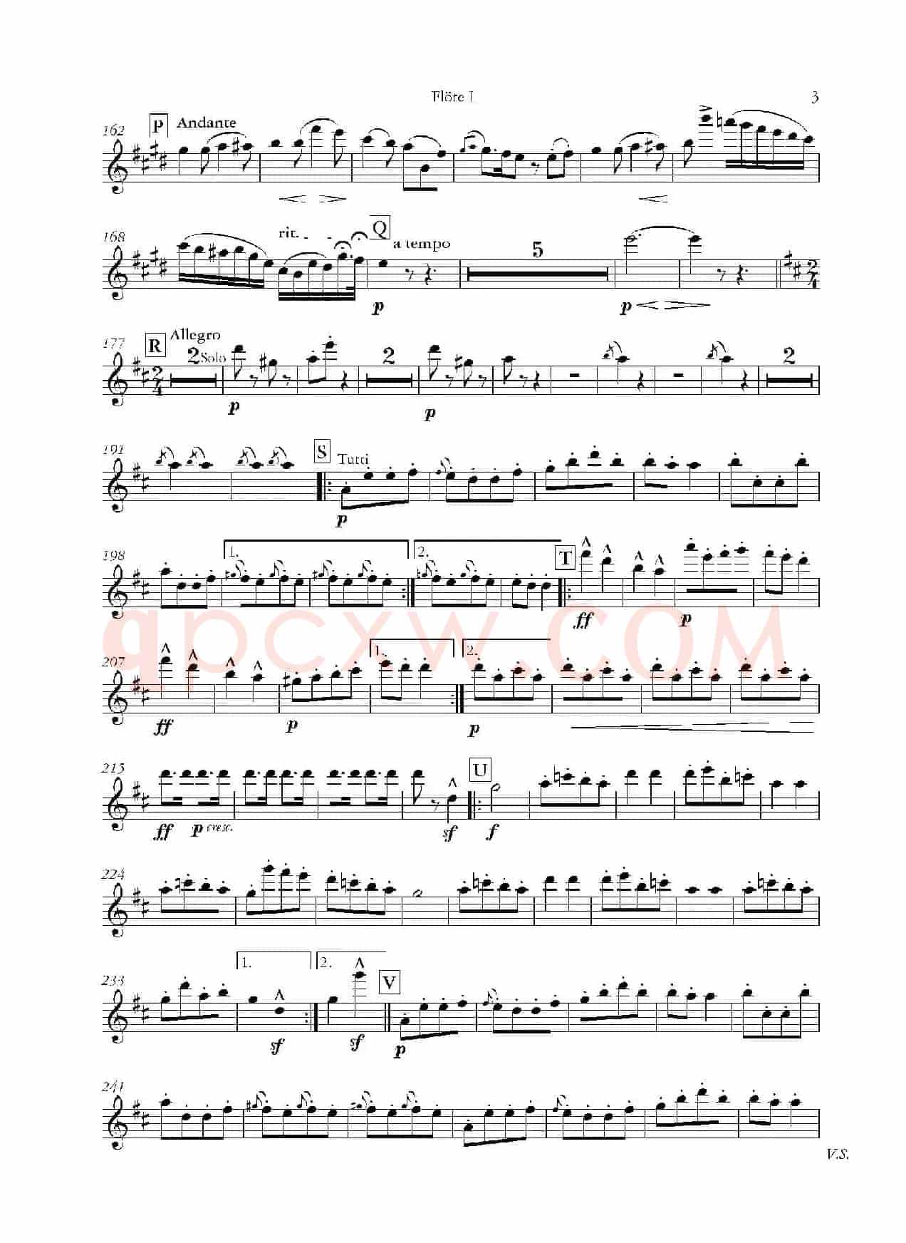 天堂与地狱序曲(管弦乐长笛分谱)