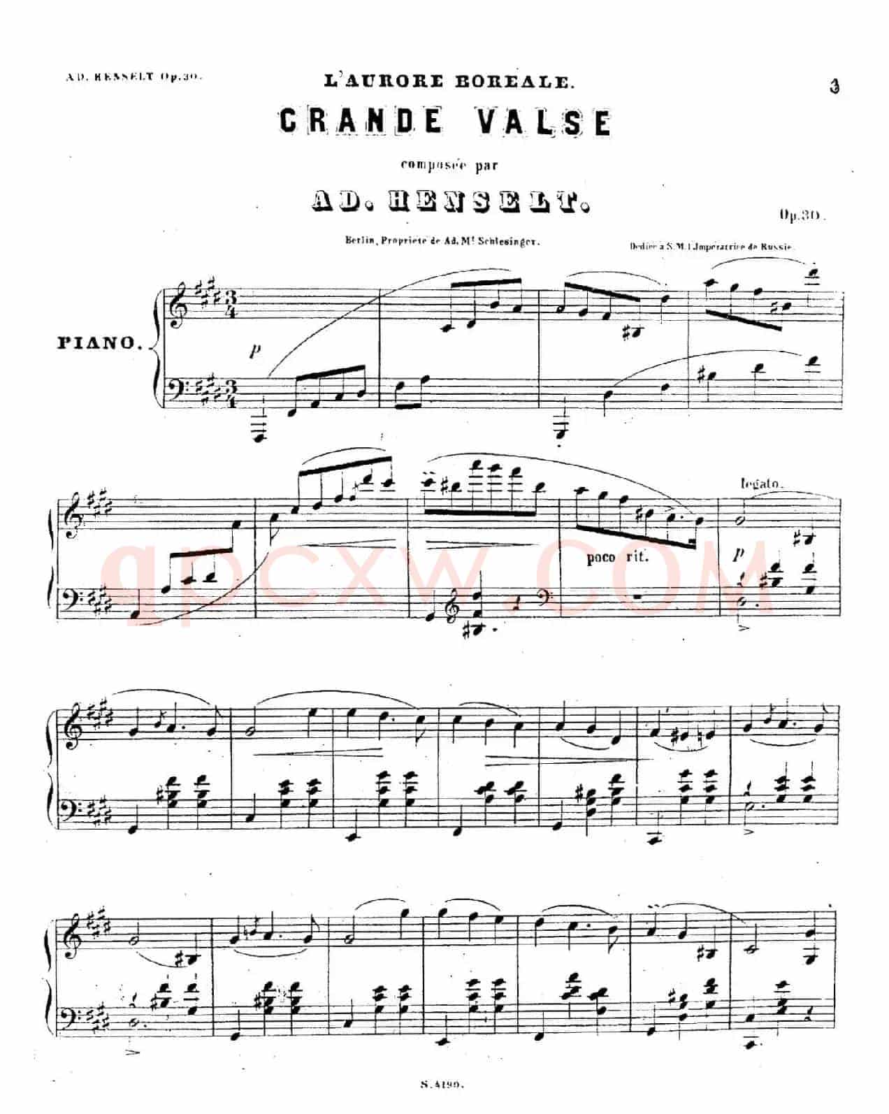 L'aurore Boréale Op.30(华丽的圆舞曲“北极光”)