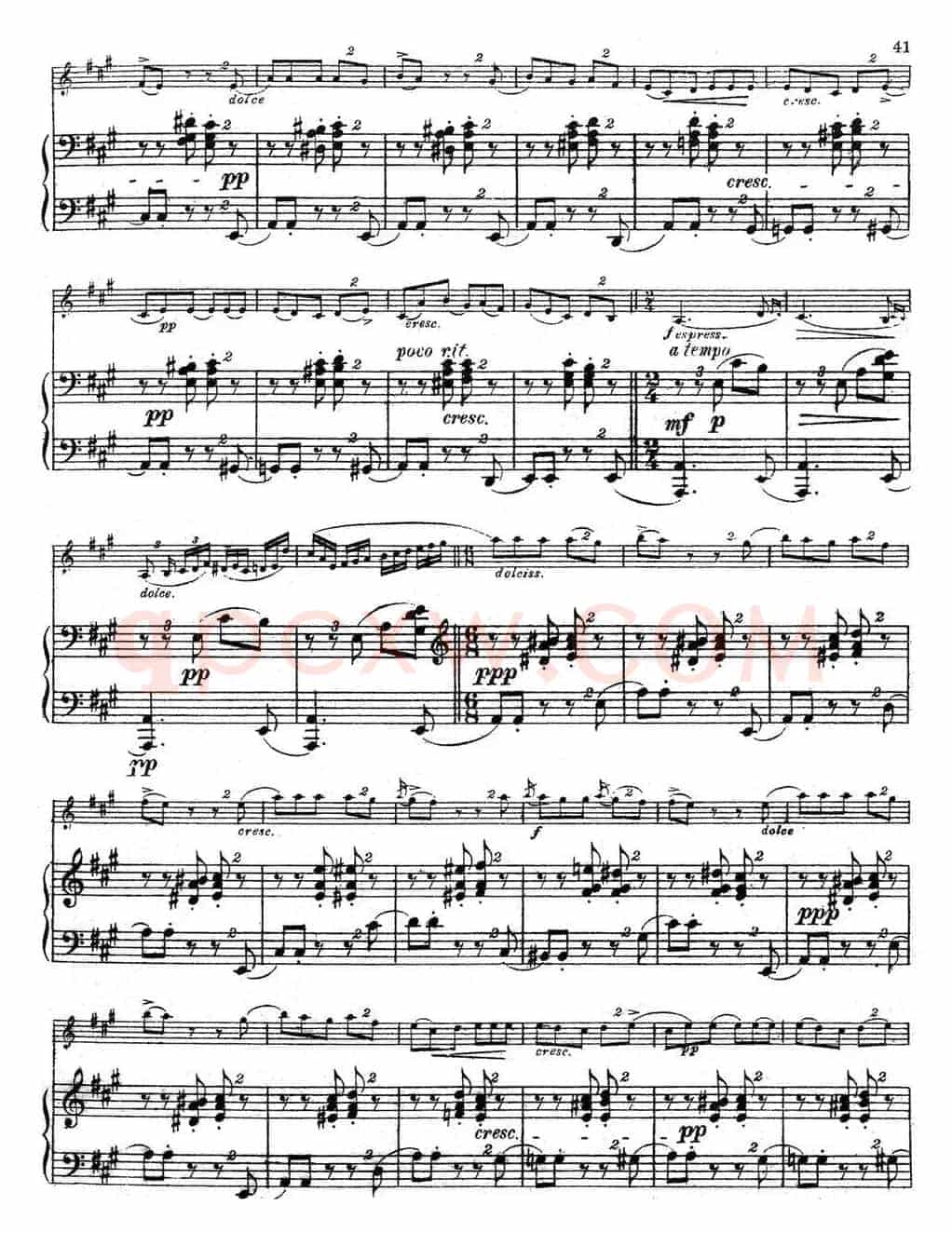 Symphonie Espagnole Op.21，No.5（西班牙交响曲）（小提琴+钢琴伴奏）