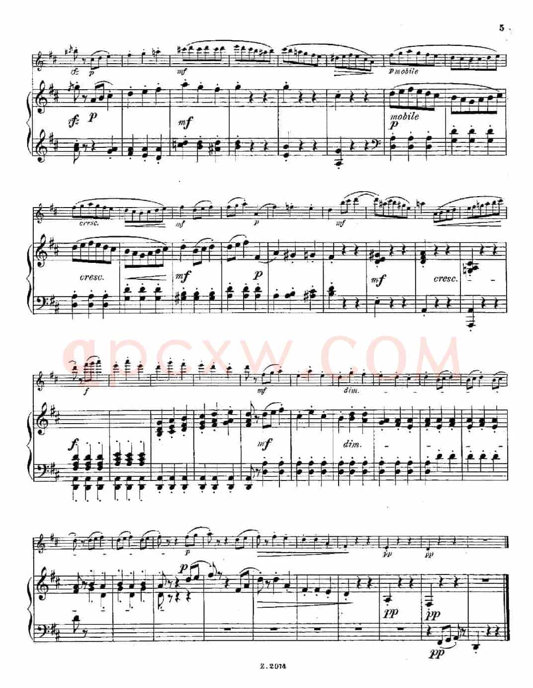 Scherzino（Op.55 No.6）（长笛+钢琴伴奏）
