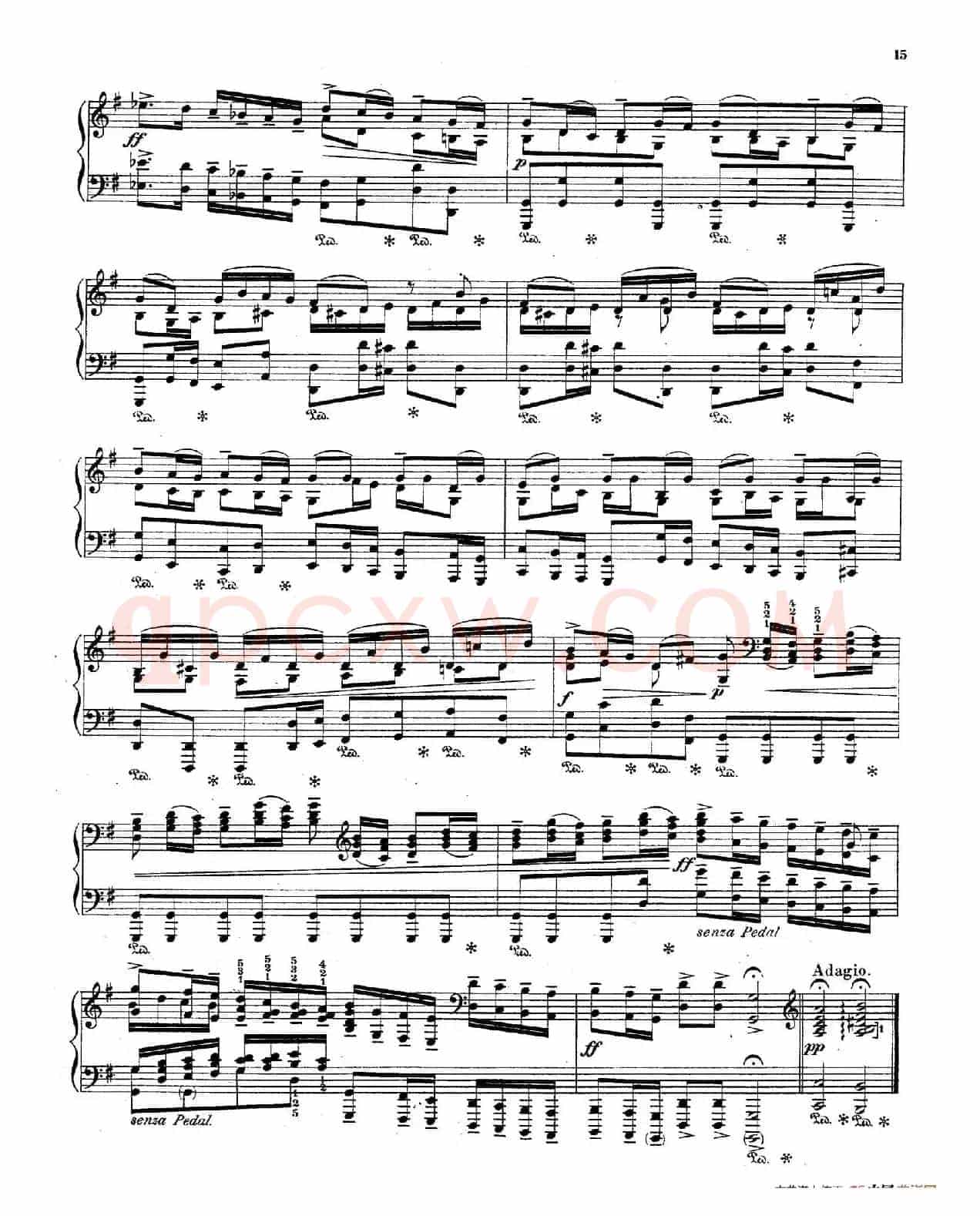 Brandenburg Concerto No.3 in G Major BWV.1048(G大调第三勃兰登堡协奏曲·钢琴独奏版)