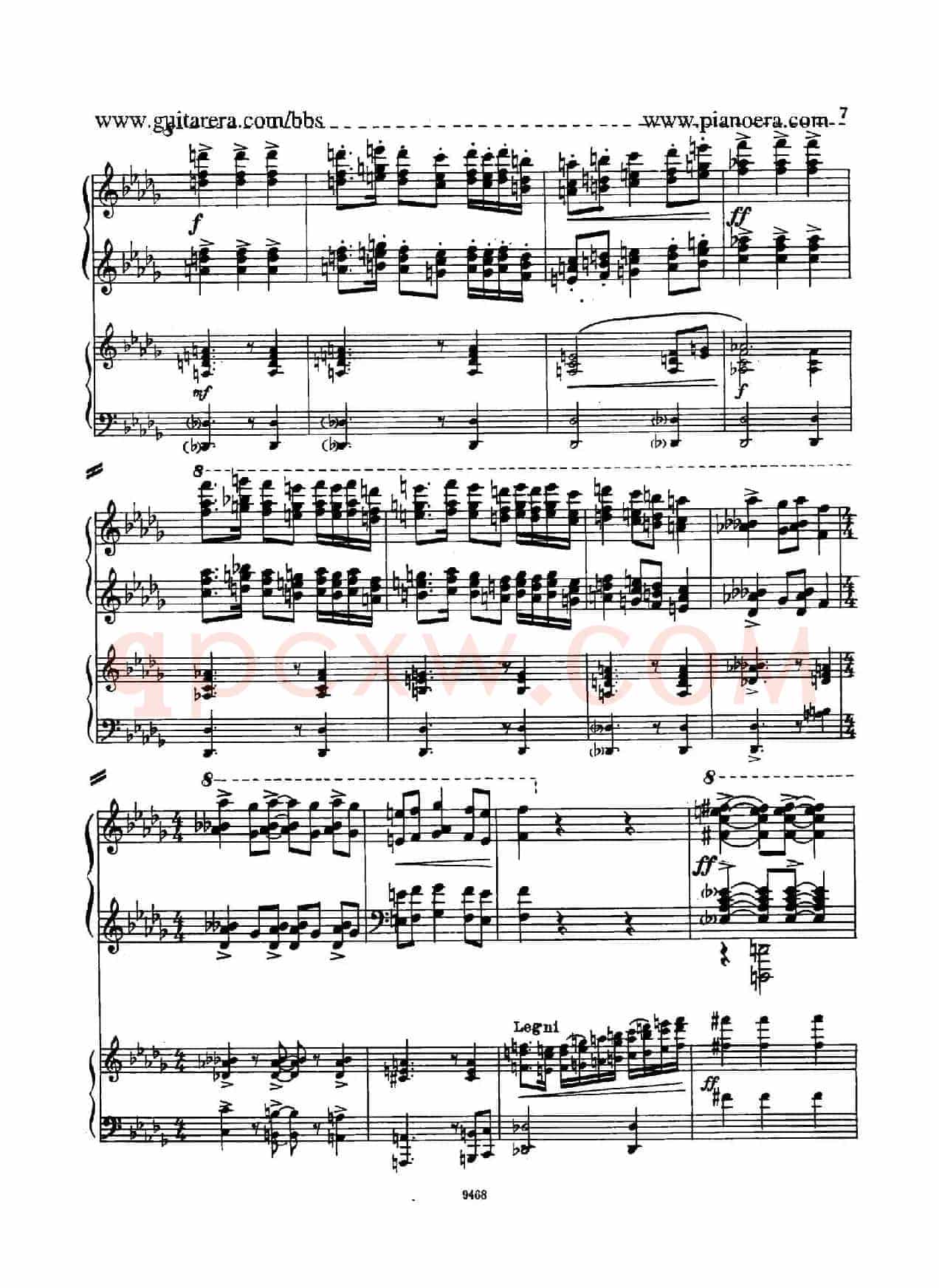 Piano Concerto in D-flat Major Op.37(降D大调钢琴协奏曲·Ⅰ·双钢琴)