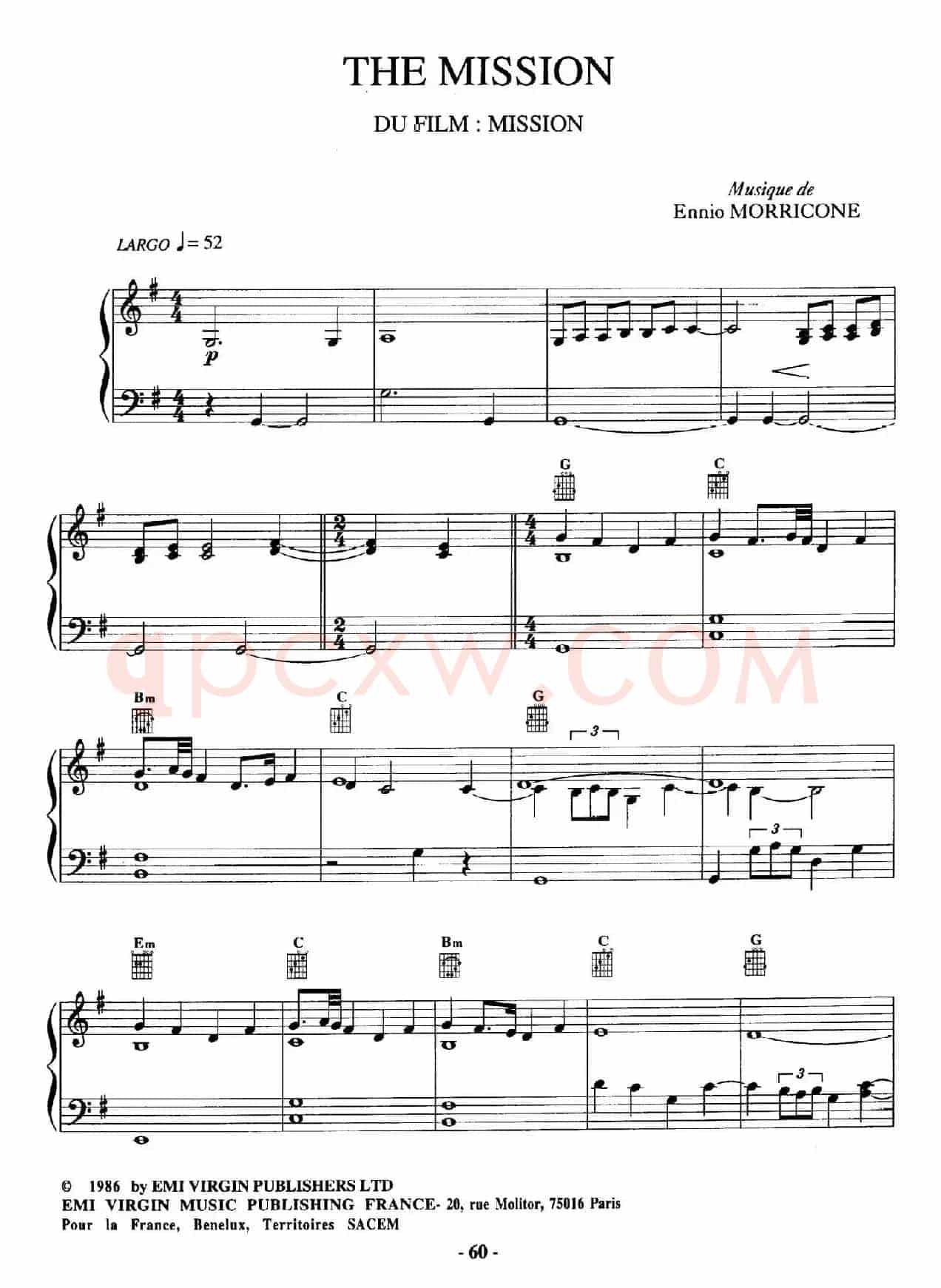 电影配乐大师莫瑞康最佳20首钢琴谱（Best of Ennio Morricone·17）