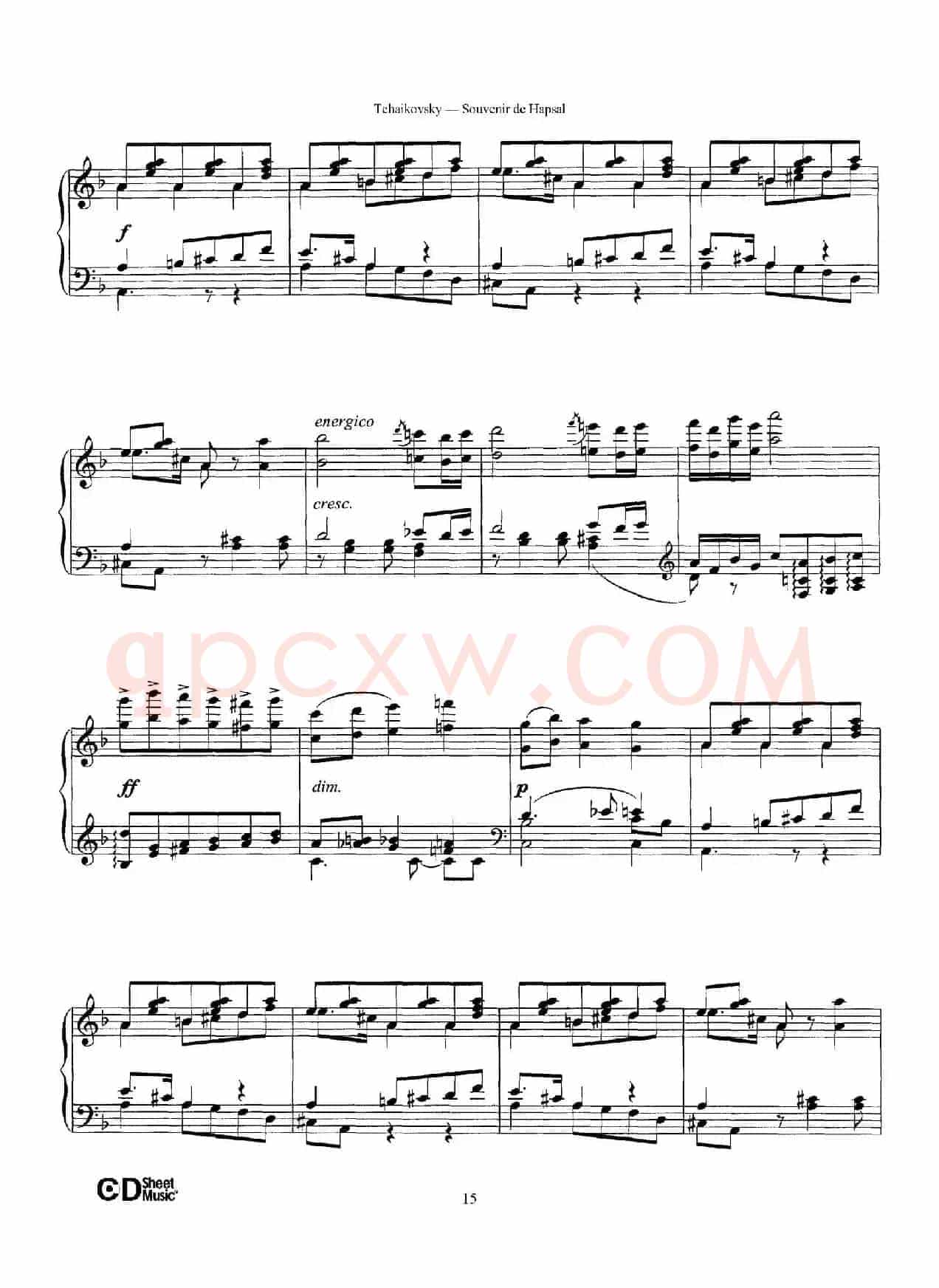 Souvenir de Hapsal Op.2（哈普萨的回忆·3）