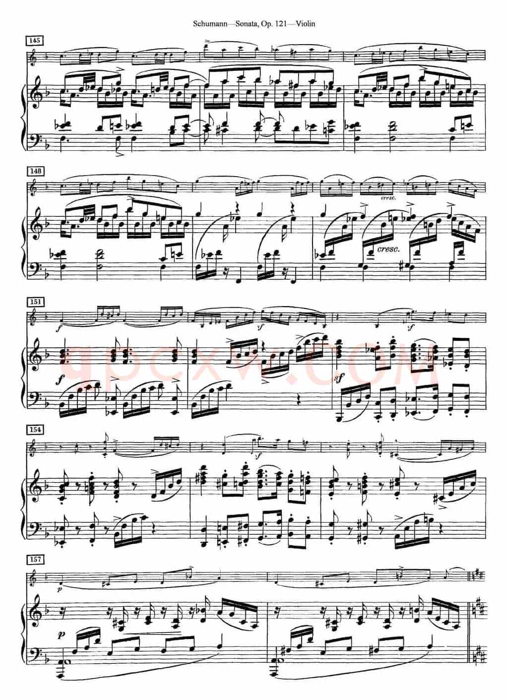 Violin Sonata Op.121（小提琴+钢琴伴奏）