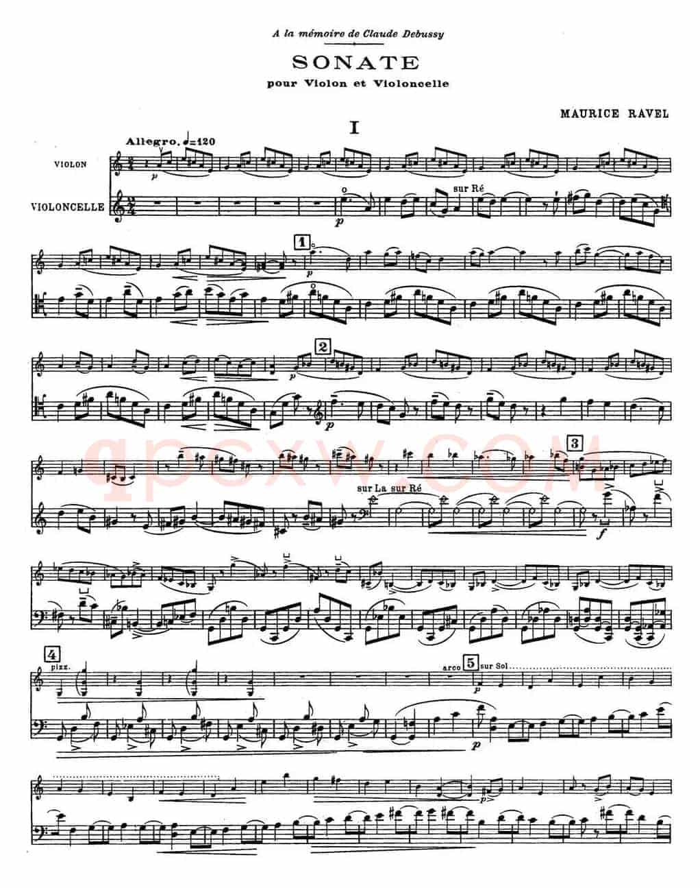 Sonate（小提琴+大提琴）