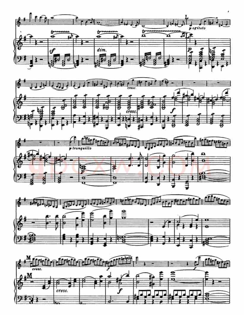 E小调协奏曲（Op.64）（小提琴+钢琴）