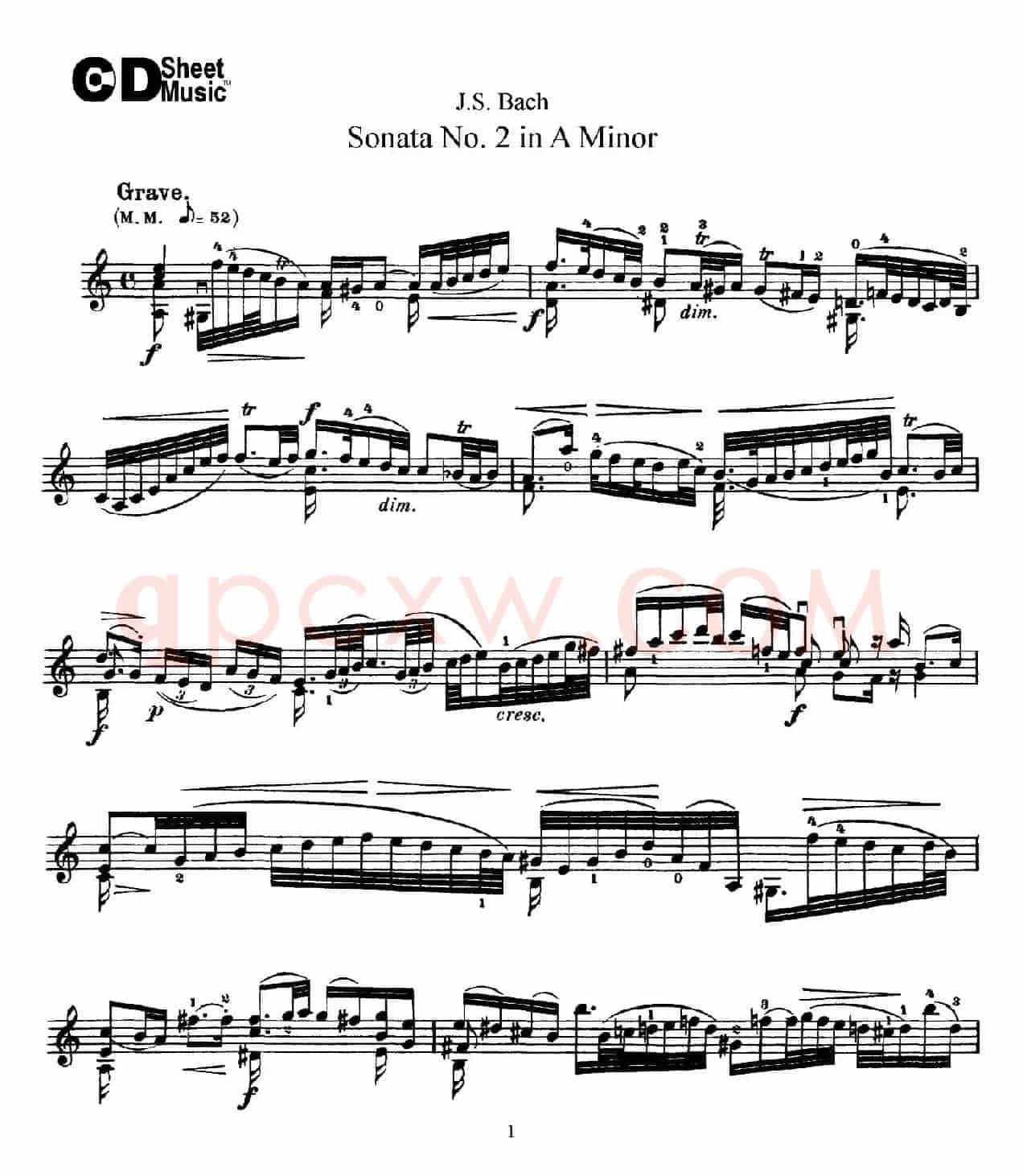 6 Violin Sonatas and Partitas 3.Sonata No.2 A Minor