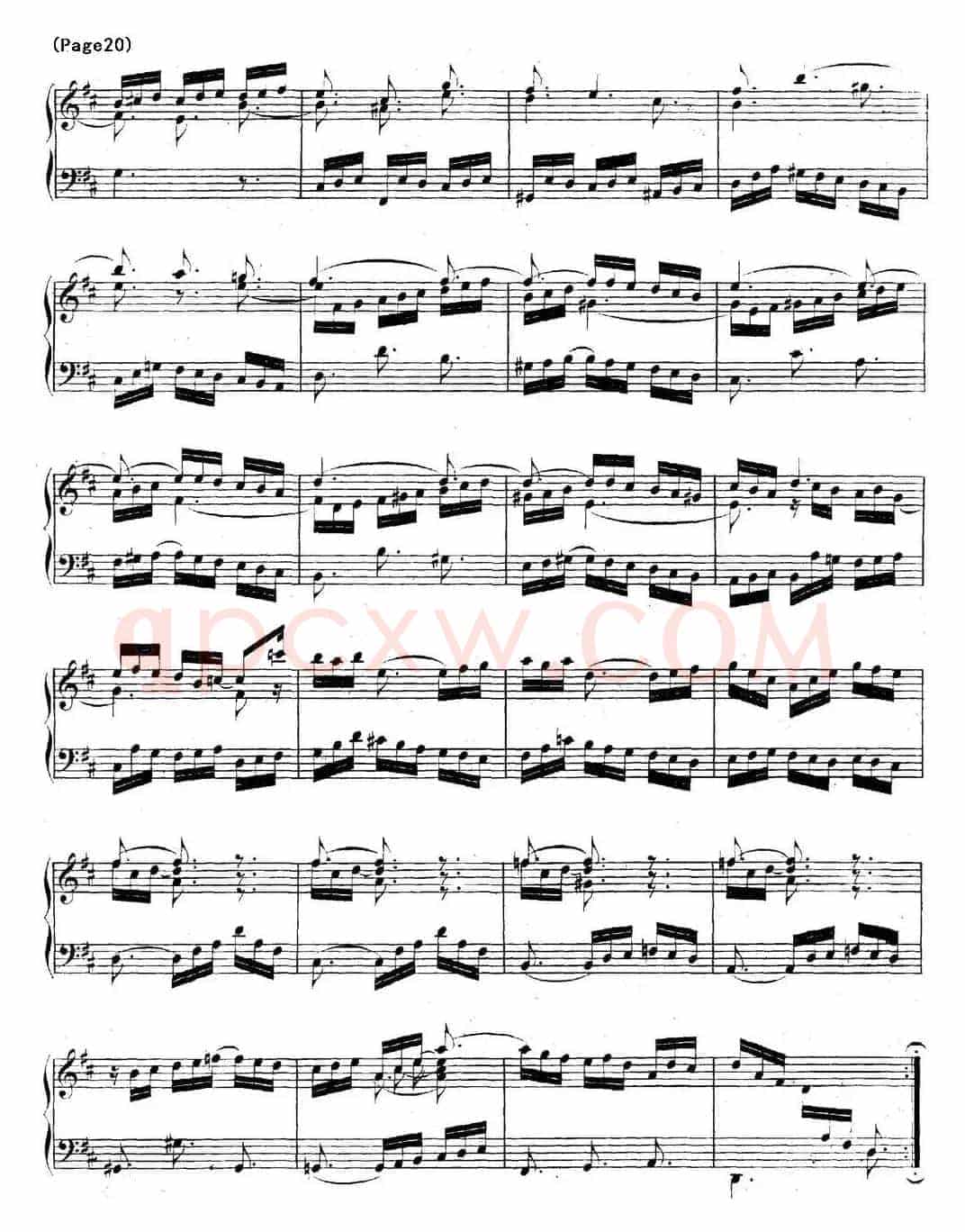 帕蒂塔6首德国组曲（No.4 D大调 巴赫 Partita D Major BWV 828）