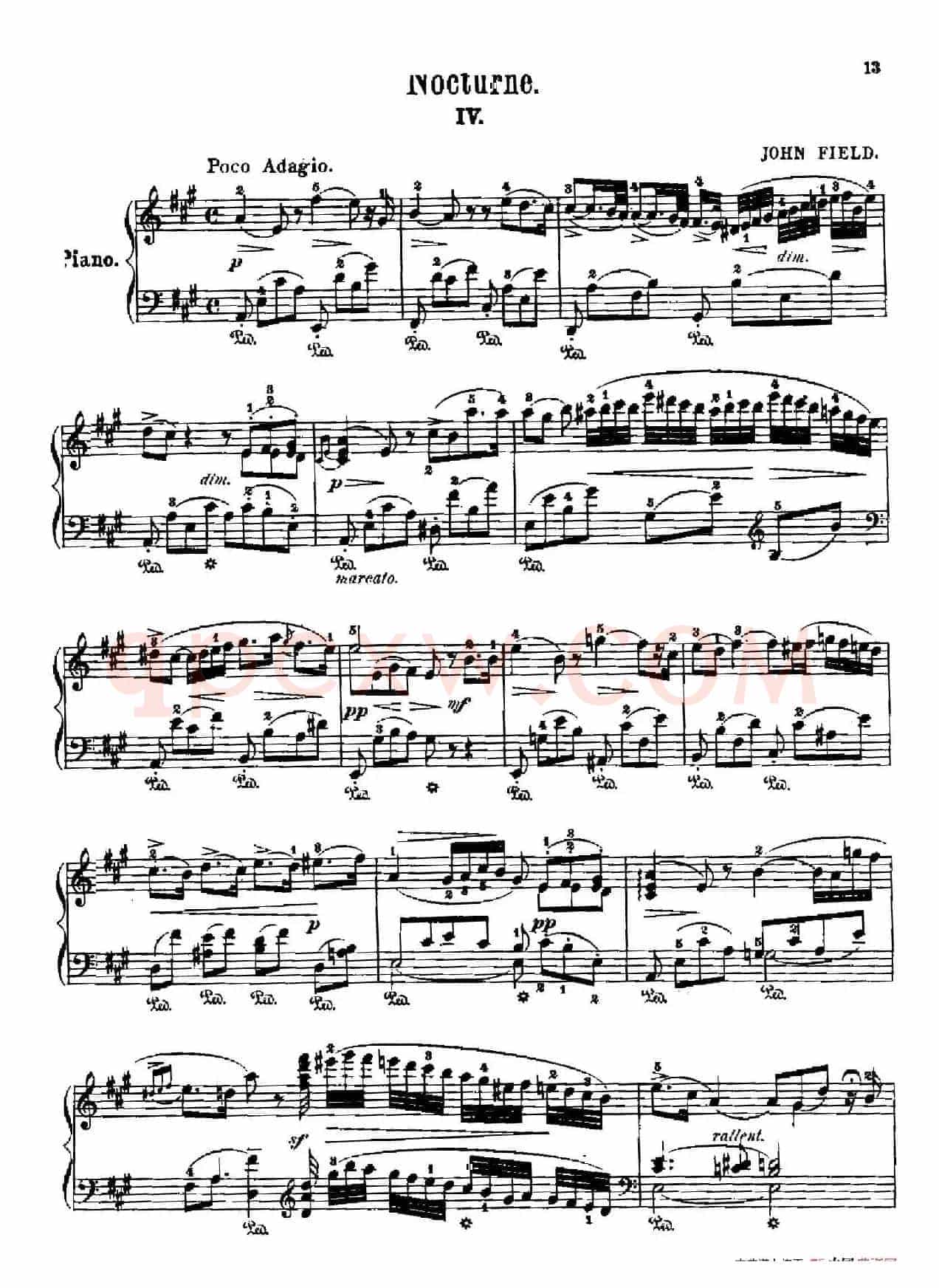 Nocturne No.4 in A Major (A大调第四号夜曲)