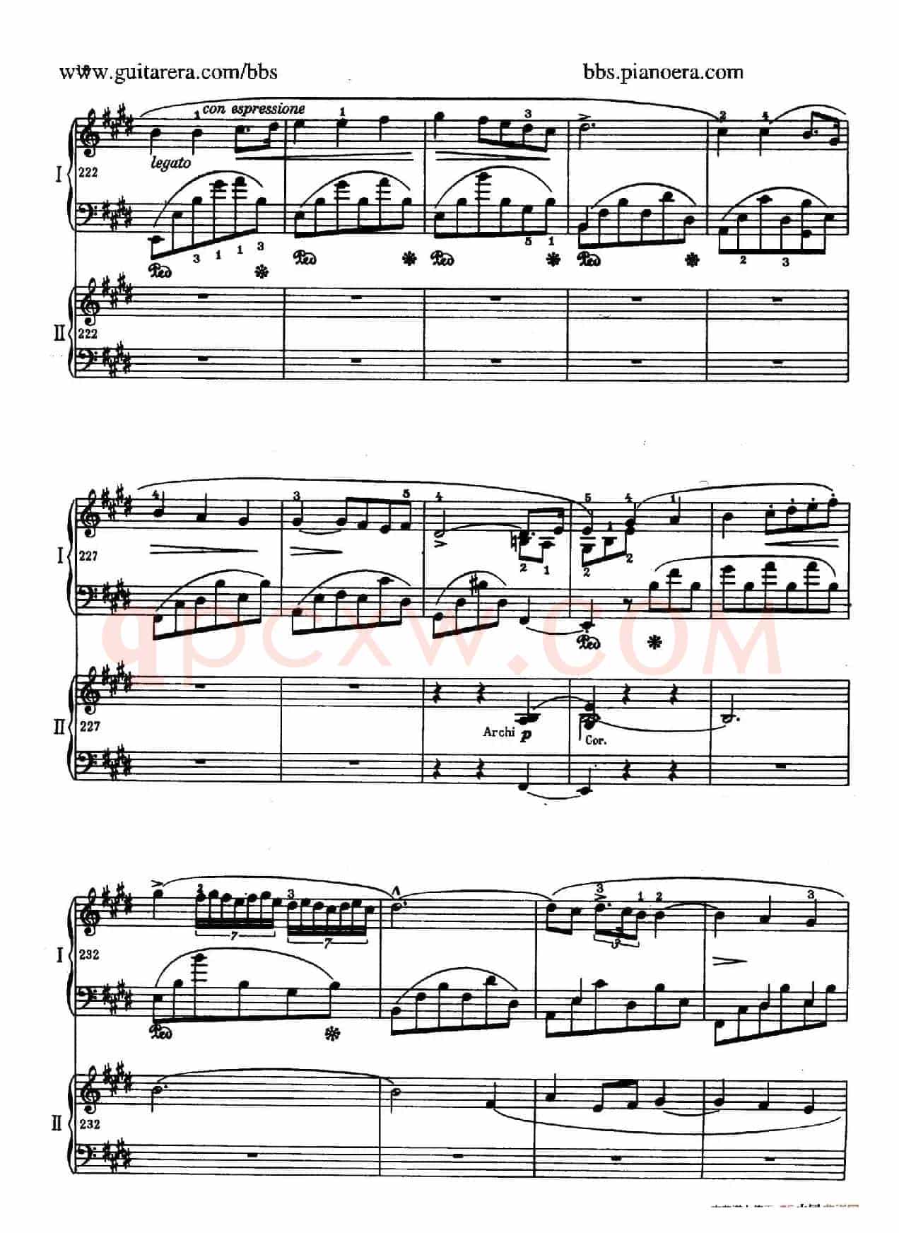 e小调第一钢琴协奏曲 Op.11(双钢琴版·第一乐章)