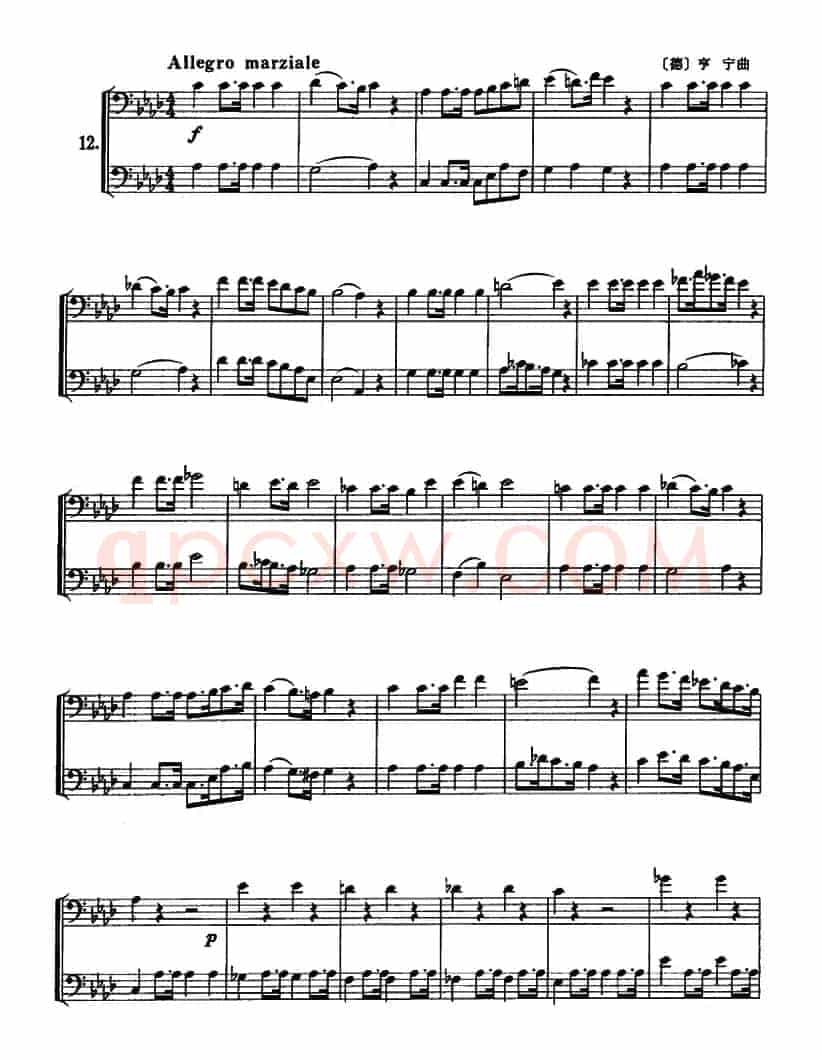 长号二重奏练习曲（4——14）