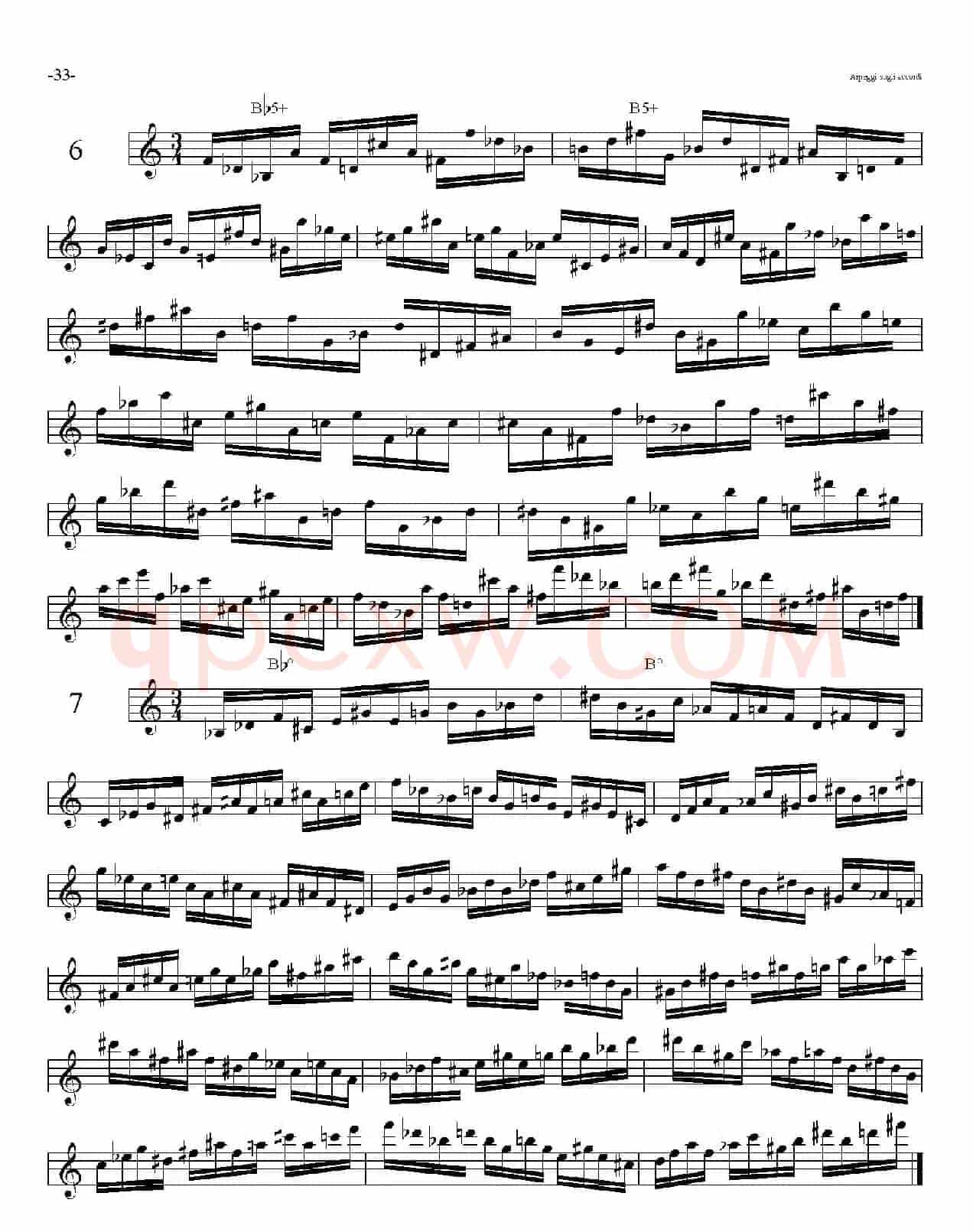 Sax Arpeggi sassofono F（音阶练习（下））