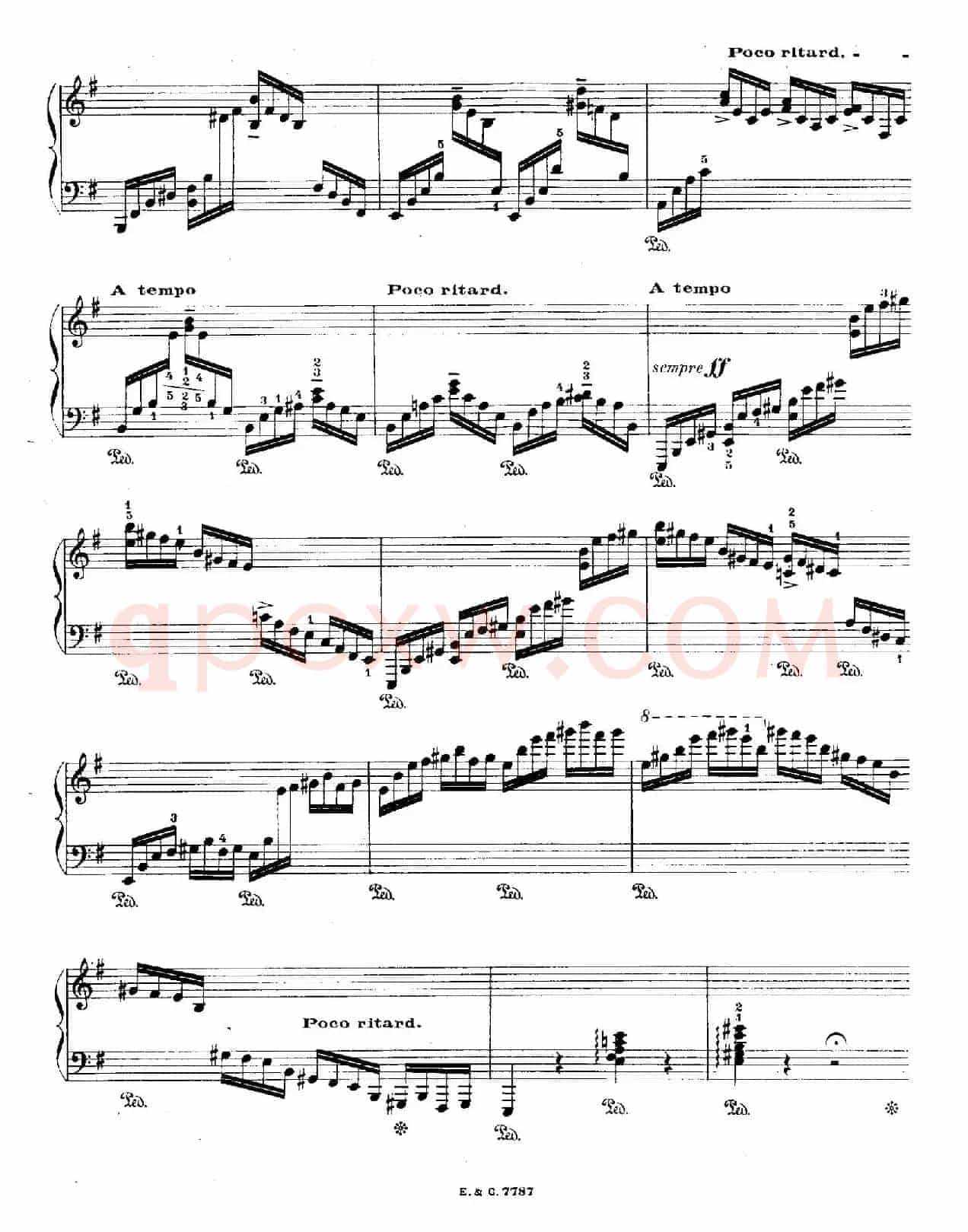 12 Etudes For The Left Hand Op.92 No.4(12首为左手而作的钢琴练习曲)