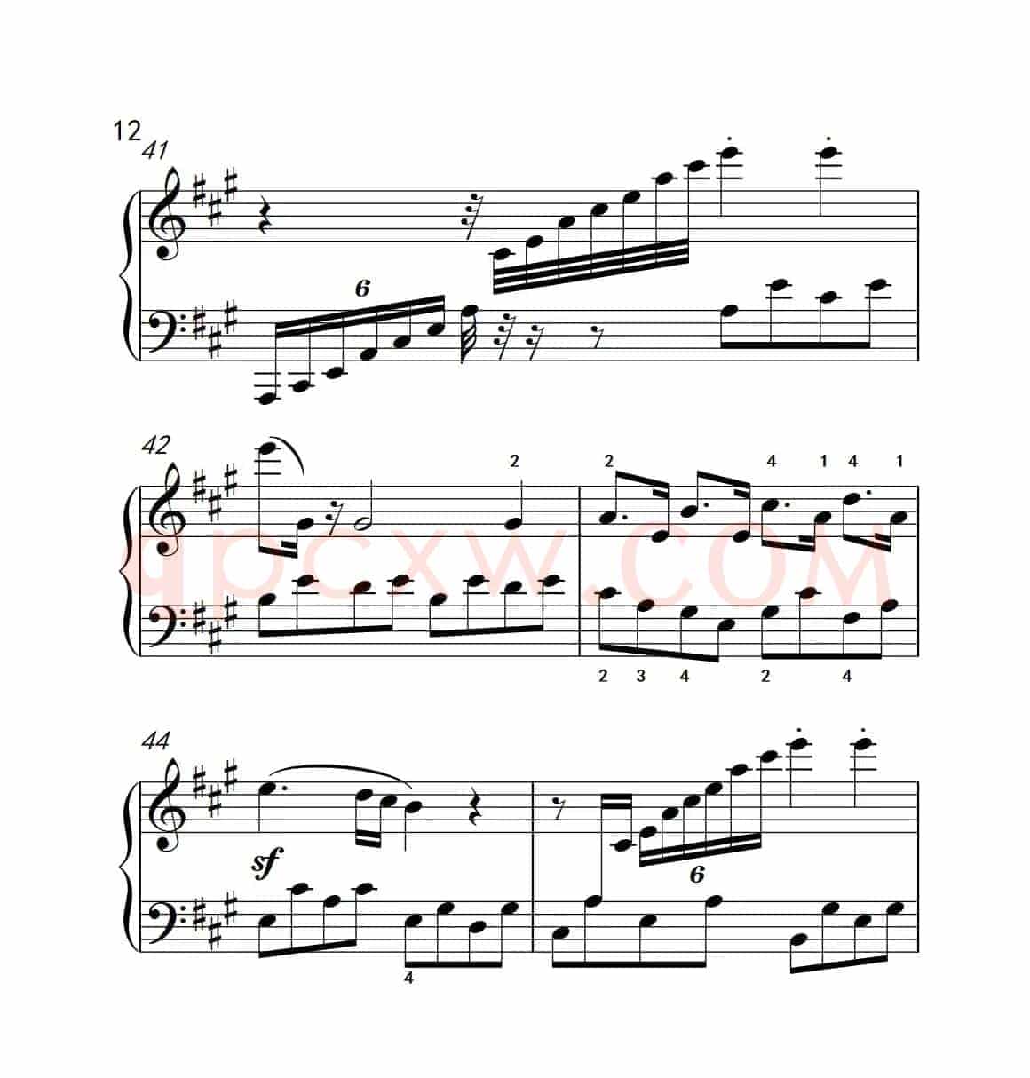 奏鸣曲 Opus 2 Nr.2 第四乐章（贝多芬奏鸣曲集 1）