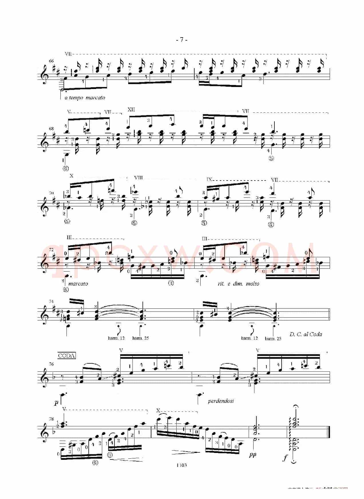 Mallorca(Barcarola Op.202)（古典吉他）