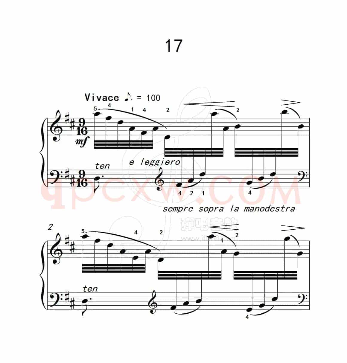 练习曲 17（克拉莫钢琴练习曲60首）