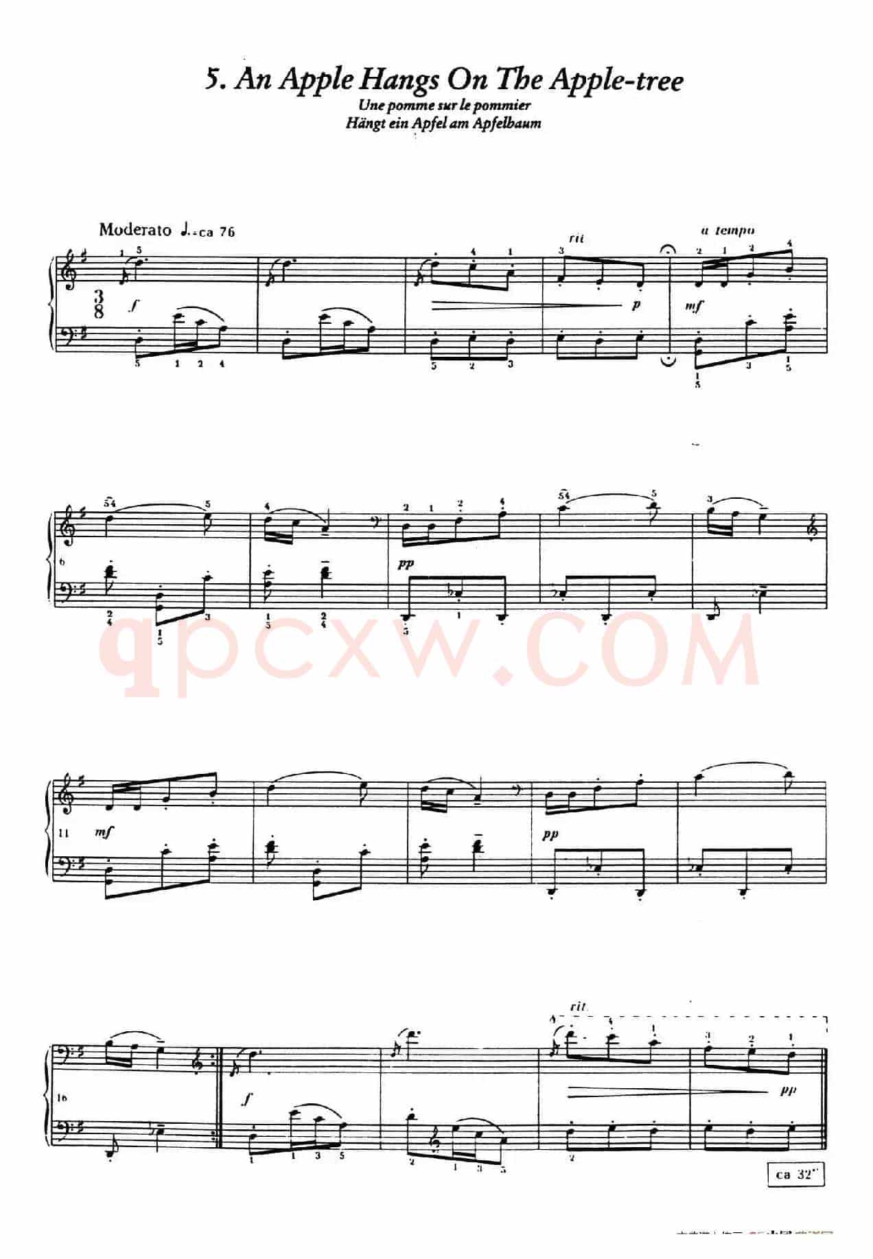 12 Folk Melodies(十二首民间曲调·5)